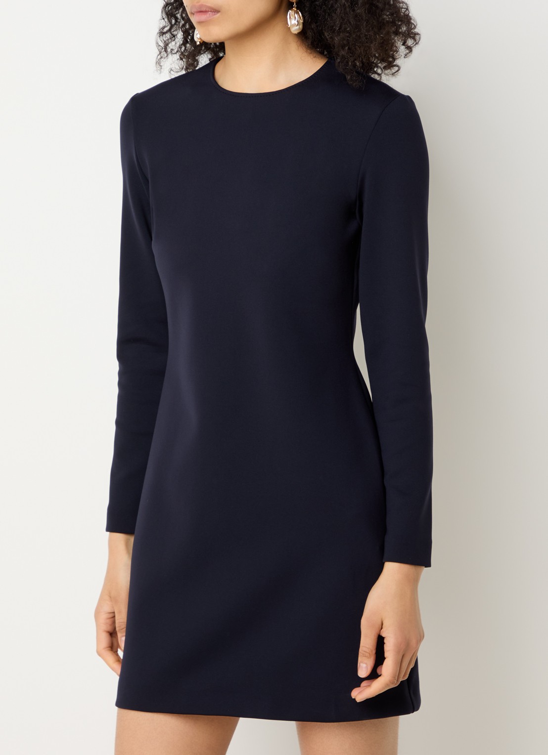 Max Mara Mini jurk met stretch - detail 3 donkerblauw