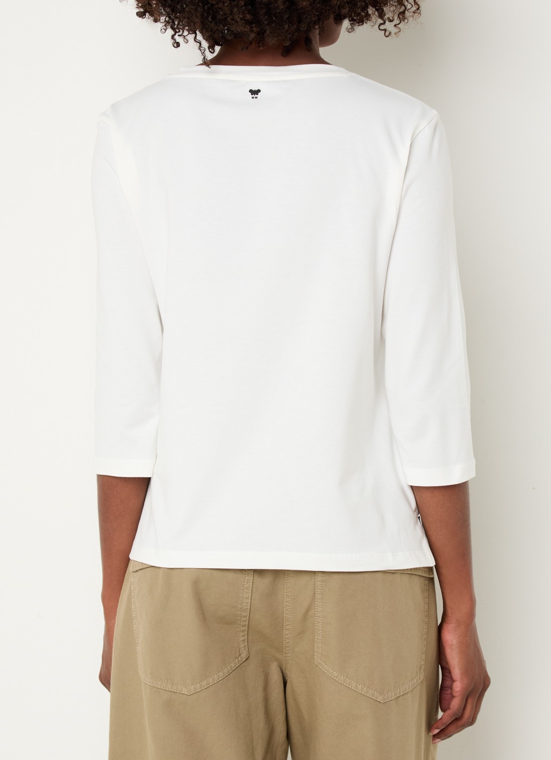 Max Mara Multia top met ronde hals - achterkant 4 wit