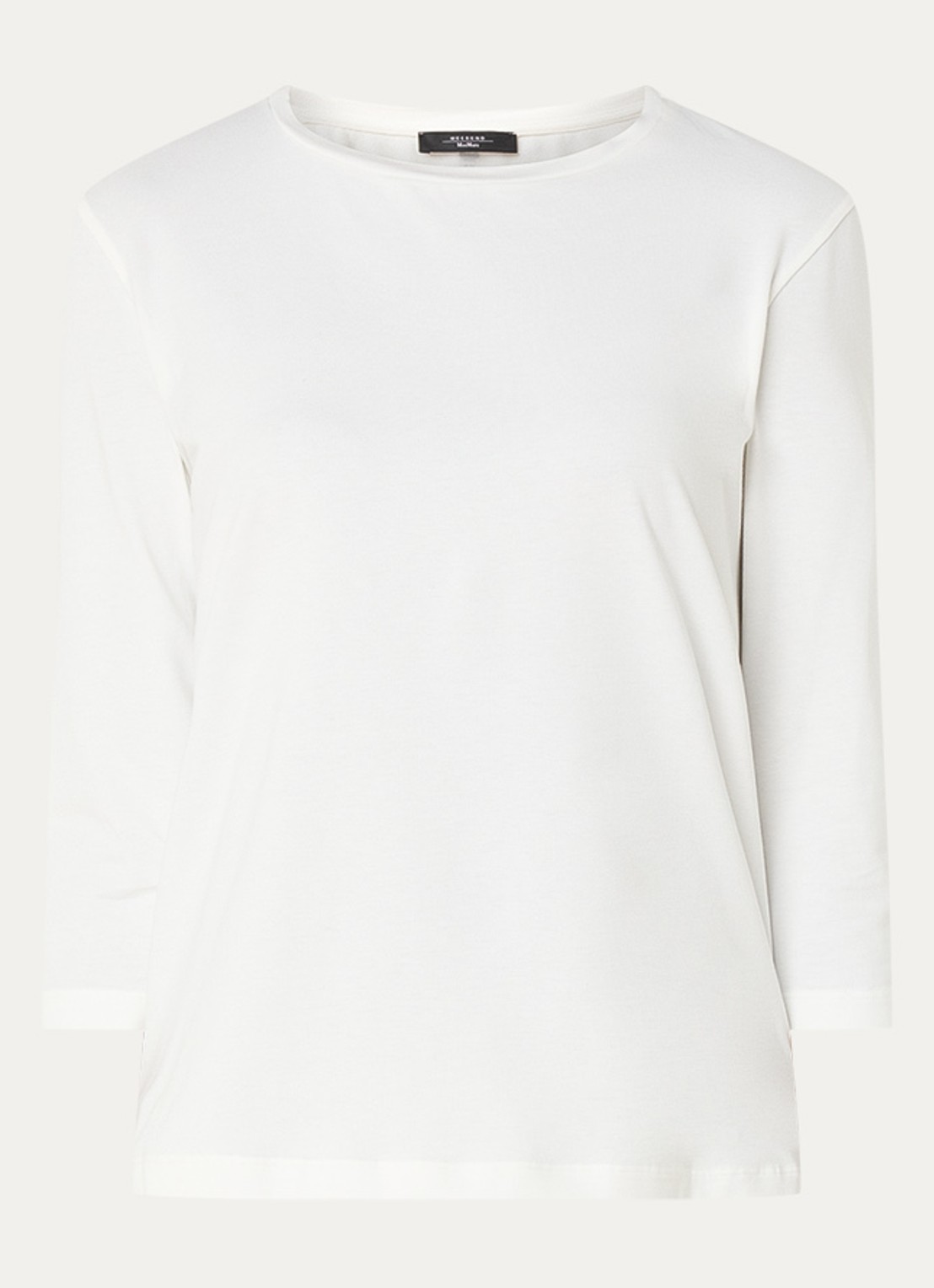 Max Mara Multia top met ronde hals - voorkant 2 wit