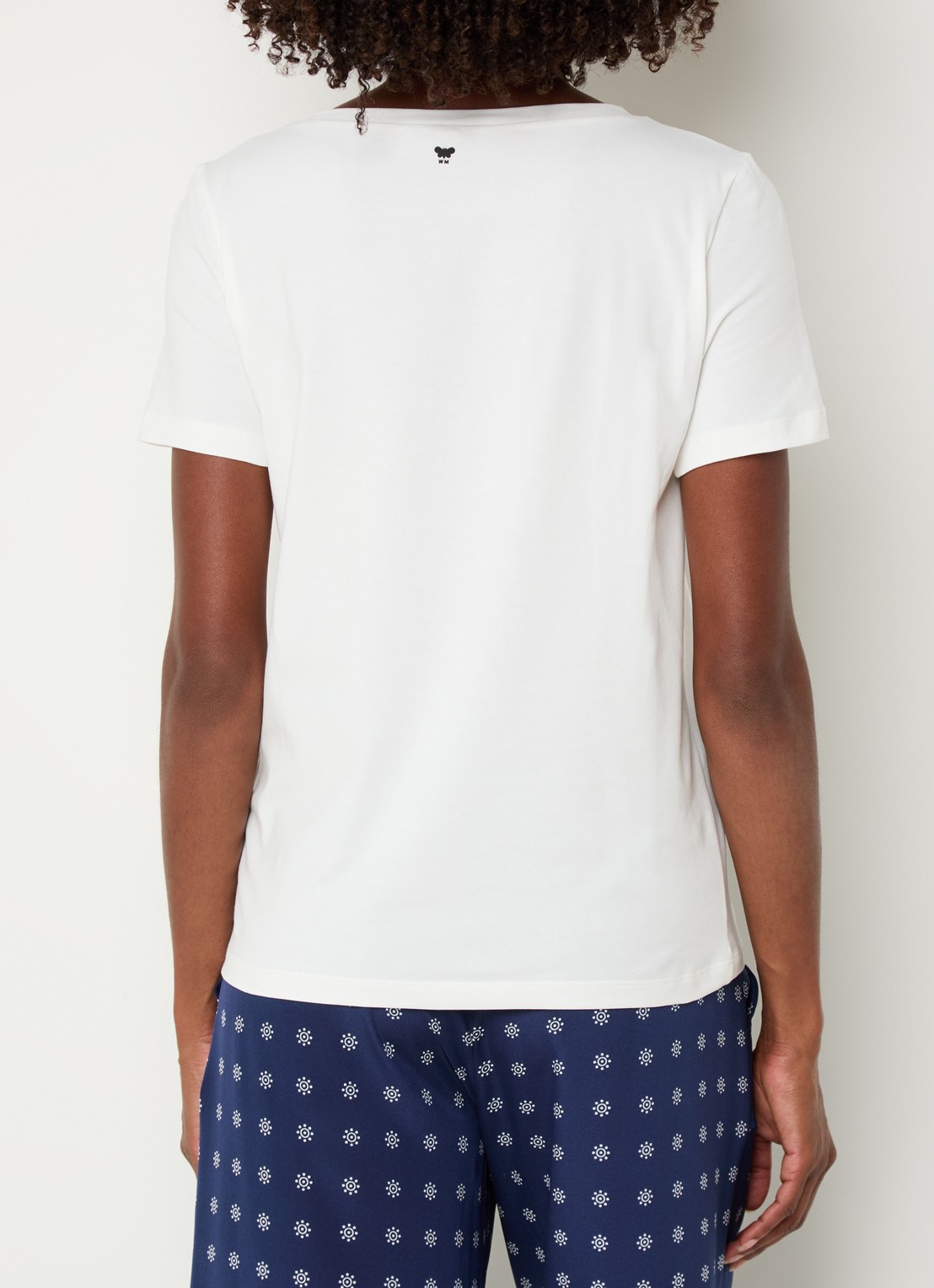 Max Mara Multib T-shirt met ronde hals - achterkant 2 wit