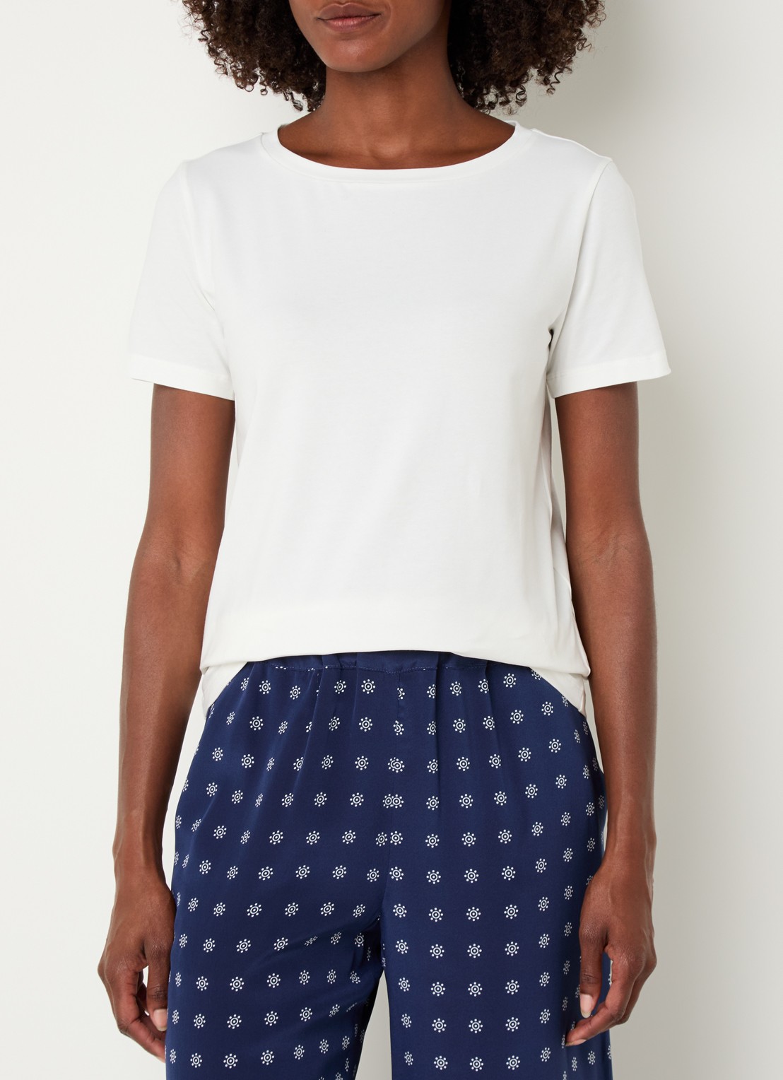 Max Mara Multib T-shirt met ronde hals - detail wit