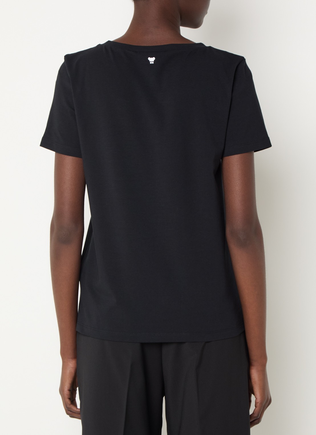 Max Mara Multib T-shirt met ronde hals - achterkant zwart