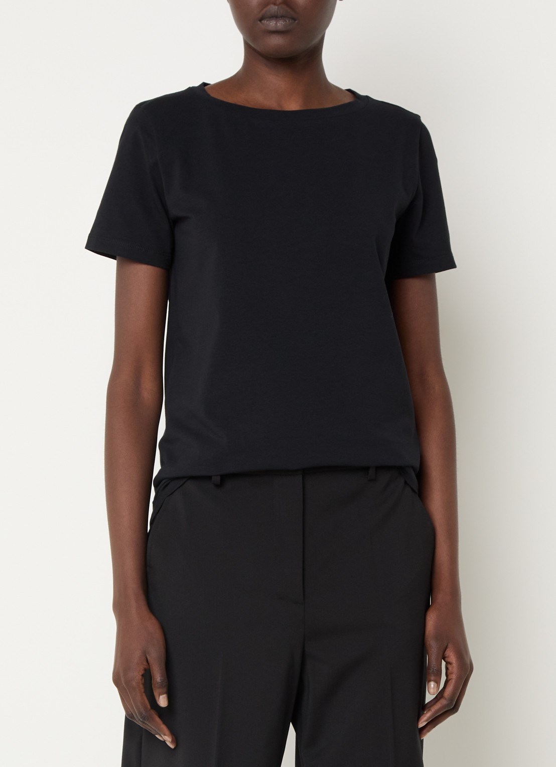Max Mara Multib T-shirt met ronde hals - detail 2 zwart