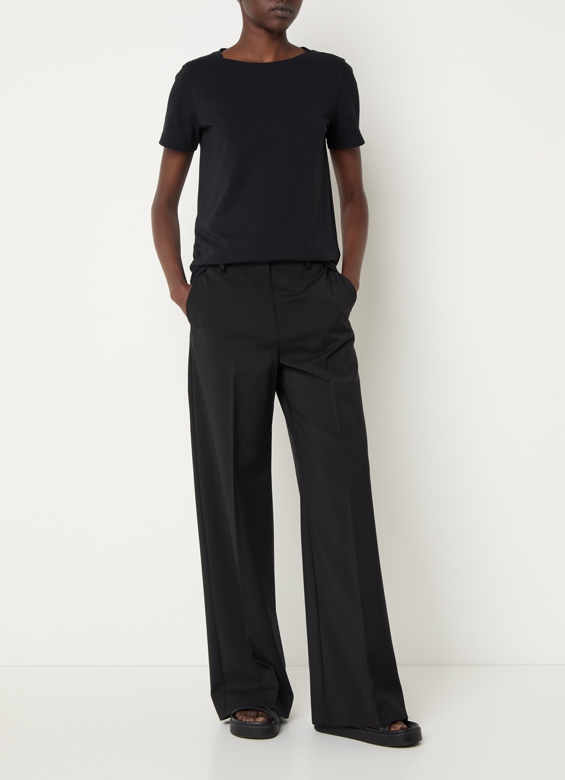 Max Mara Multib T-shirt met ronde hals - voorkant 4 zwart