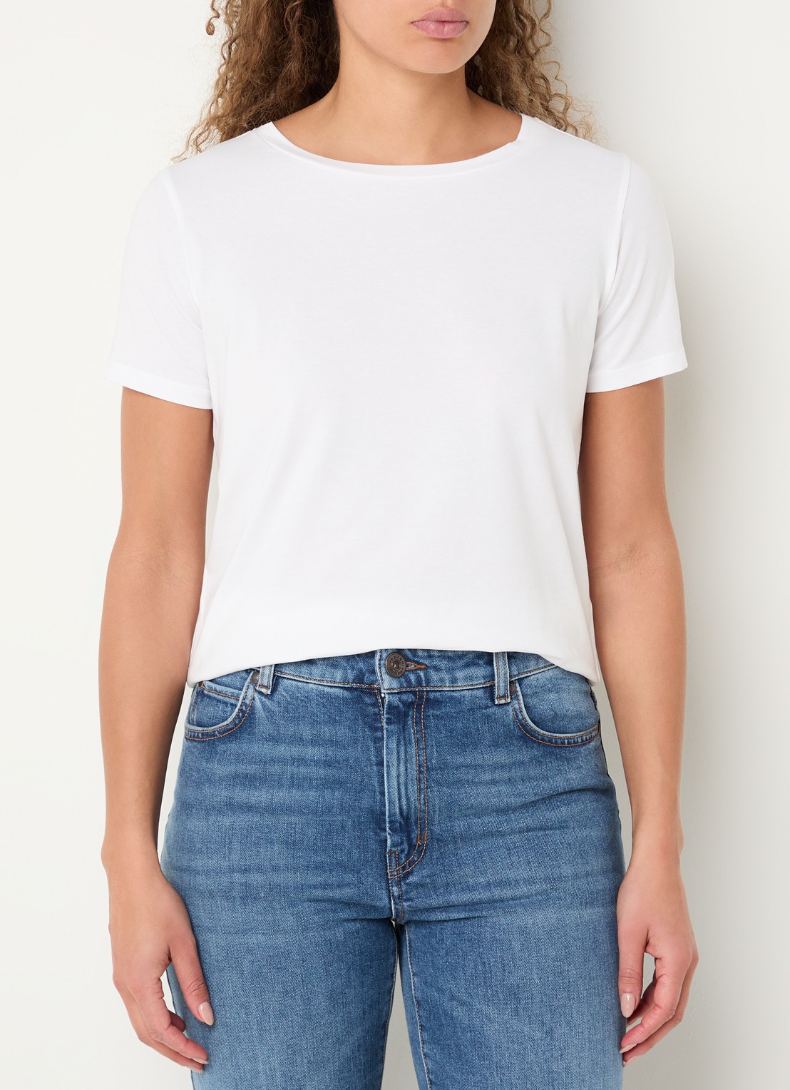 Max Mara Multib T-shirt met ronde hals - detail wit