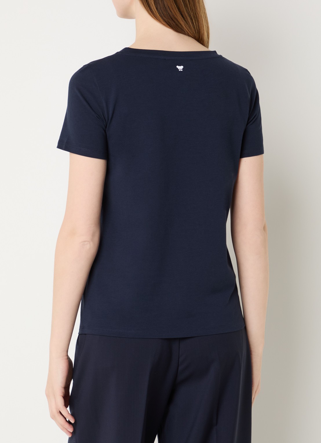 Max Mara Multib T-shirt met ronde hals - achterkant 4 donkerblauw