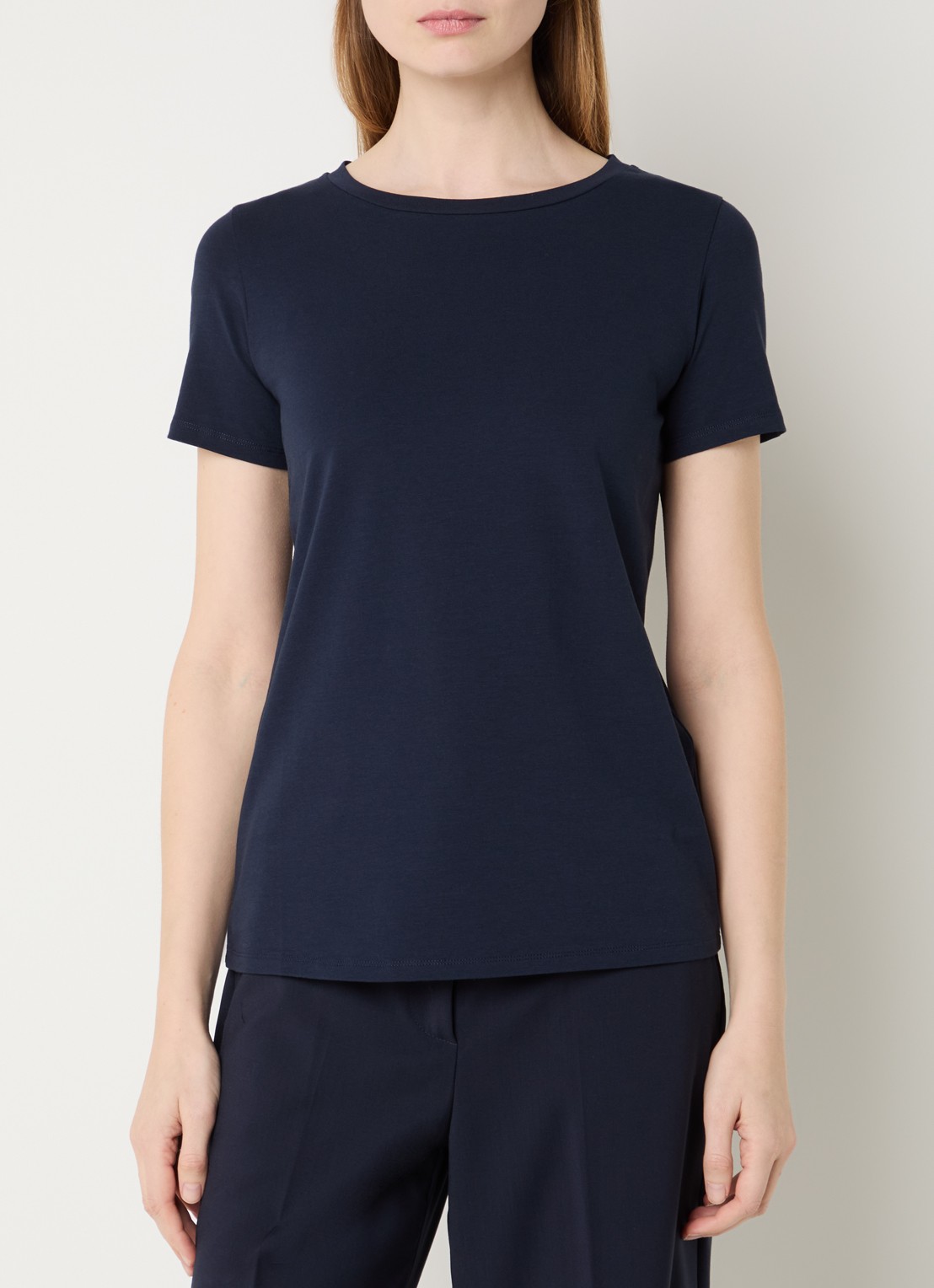 Max Mara Multib T-shirt met ronde hals - detail 3 donkerblauw