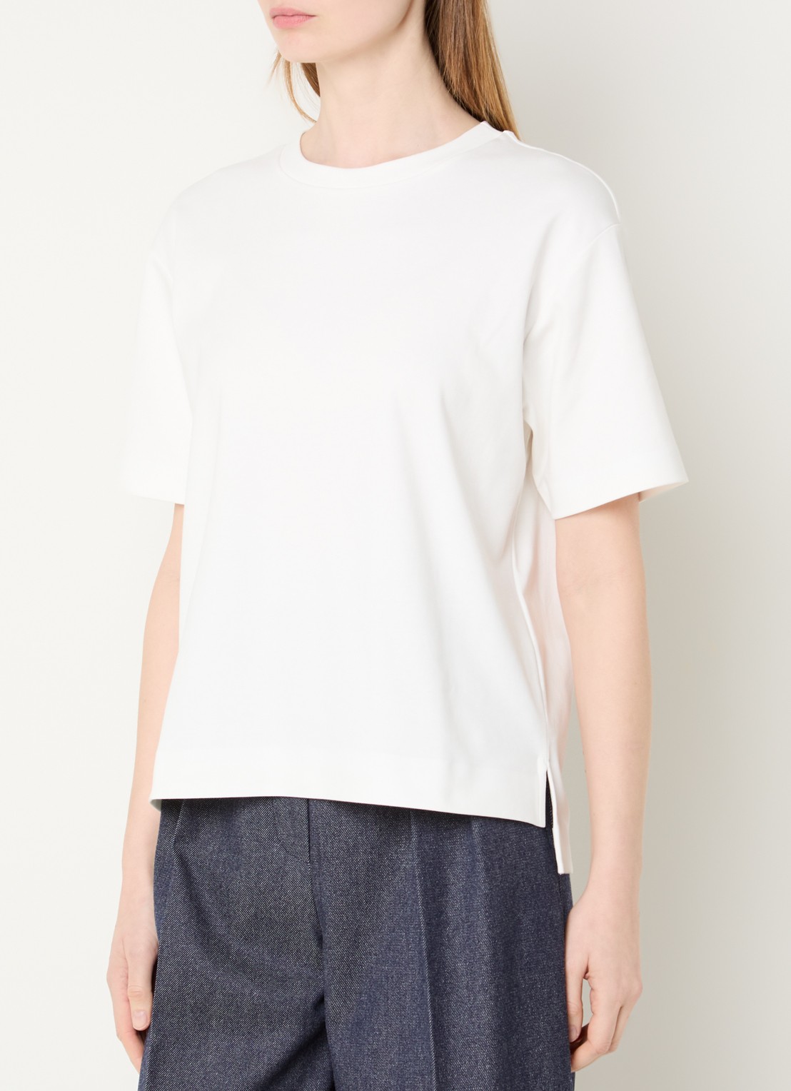 Max Mara Multid T-shirt met ronde hals - detail 4 wit
