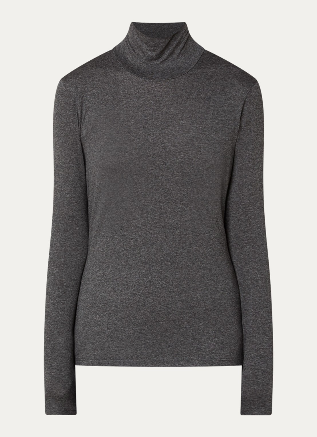 Max Mara Multif top van jersey met col - voorkant 3 donkergrijs