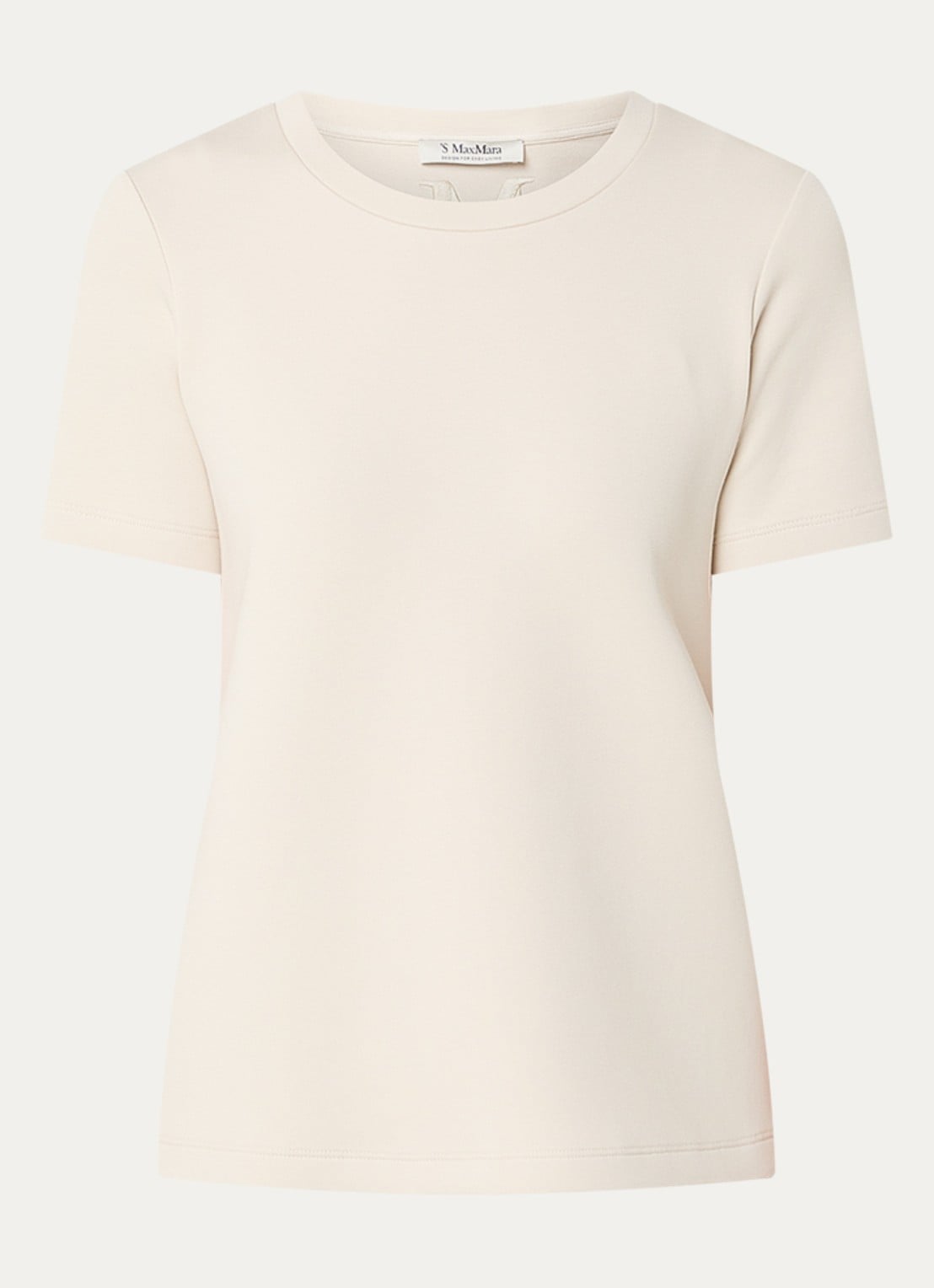Max Mara Nancy T-shirt met ronde hals - voorkant 2 beige