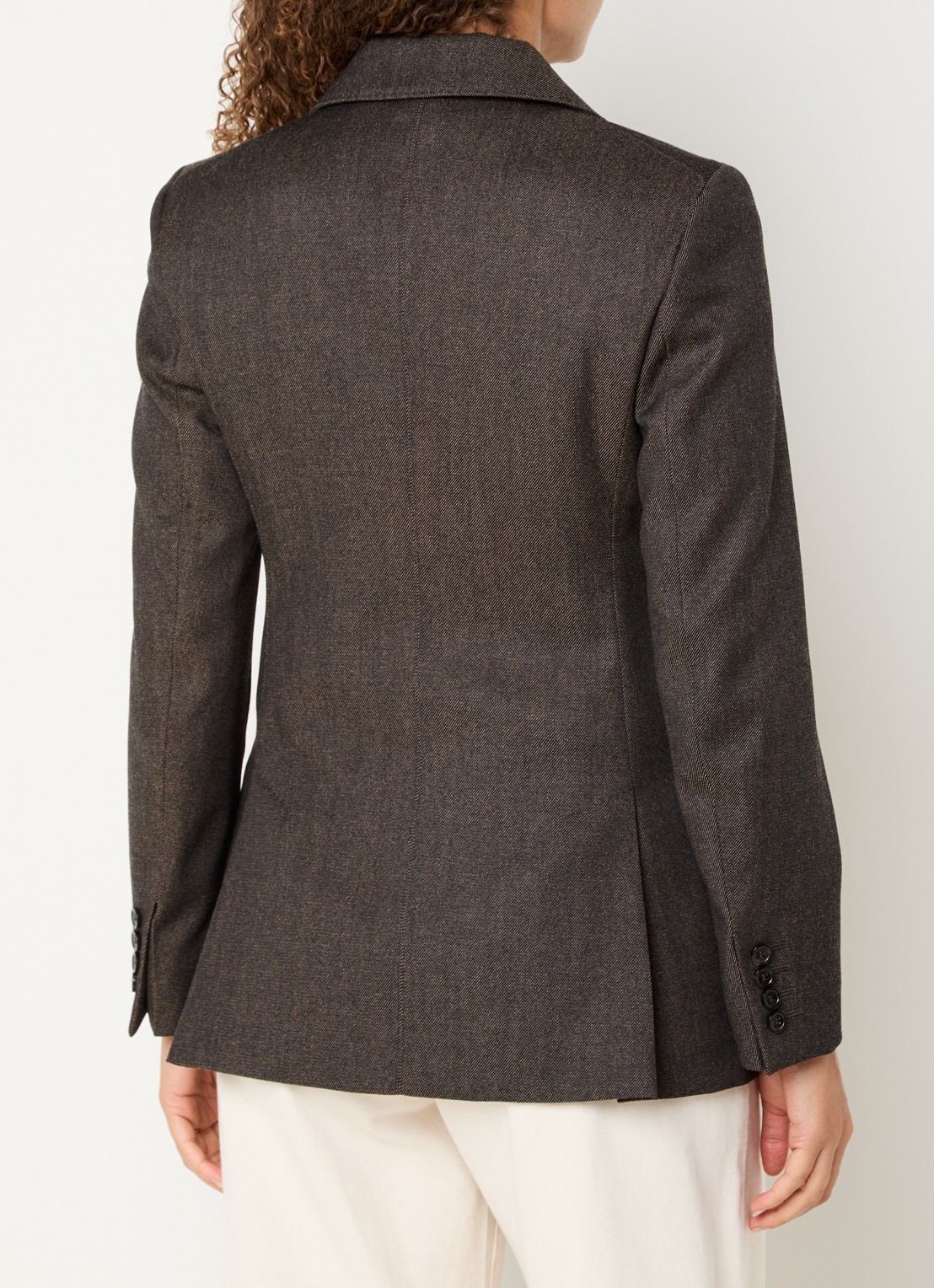 Max Mara Neutro blazer van scheerwol - achterkant 2 donkerbruin