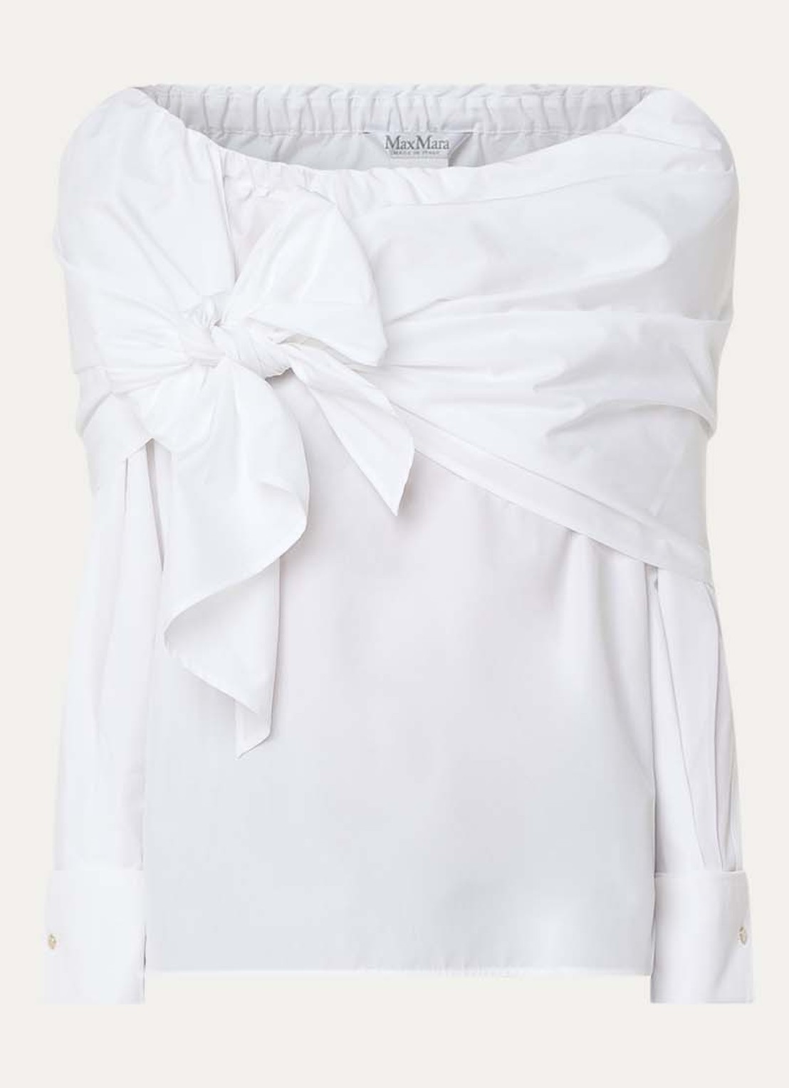 Max Mara Off-shoulder tuniek met strik detail - voorkant wit