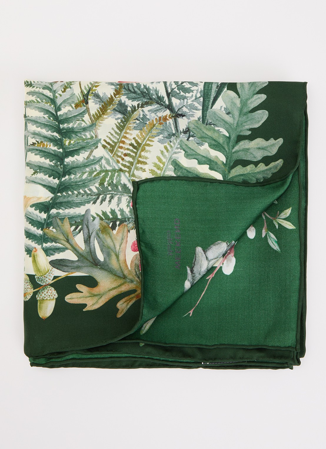 Max Mara Onesto sjaal van zijde met print 90 x 90 cm - voorkant bronsgroen