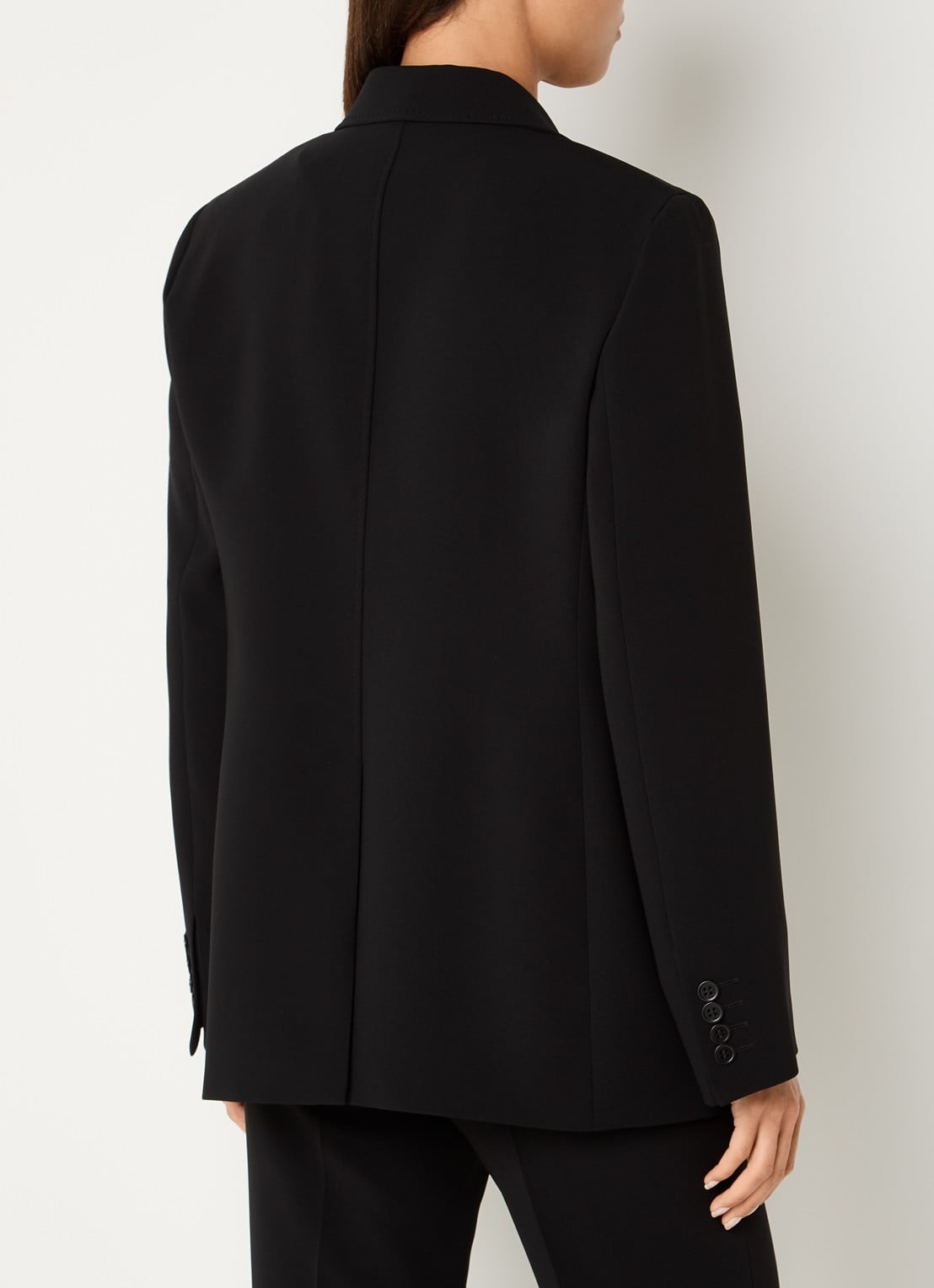 Max Mara Oversized blazer met klepzakken - achterkant zwart