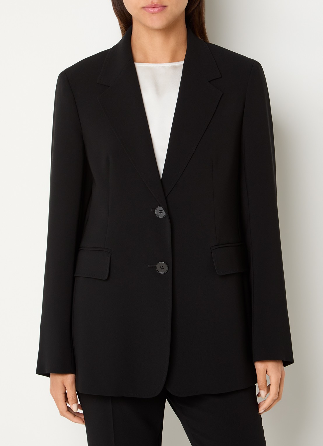 Max Mara Oversized blazer met klepzakken - detail 2 zwart