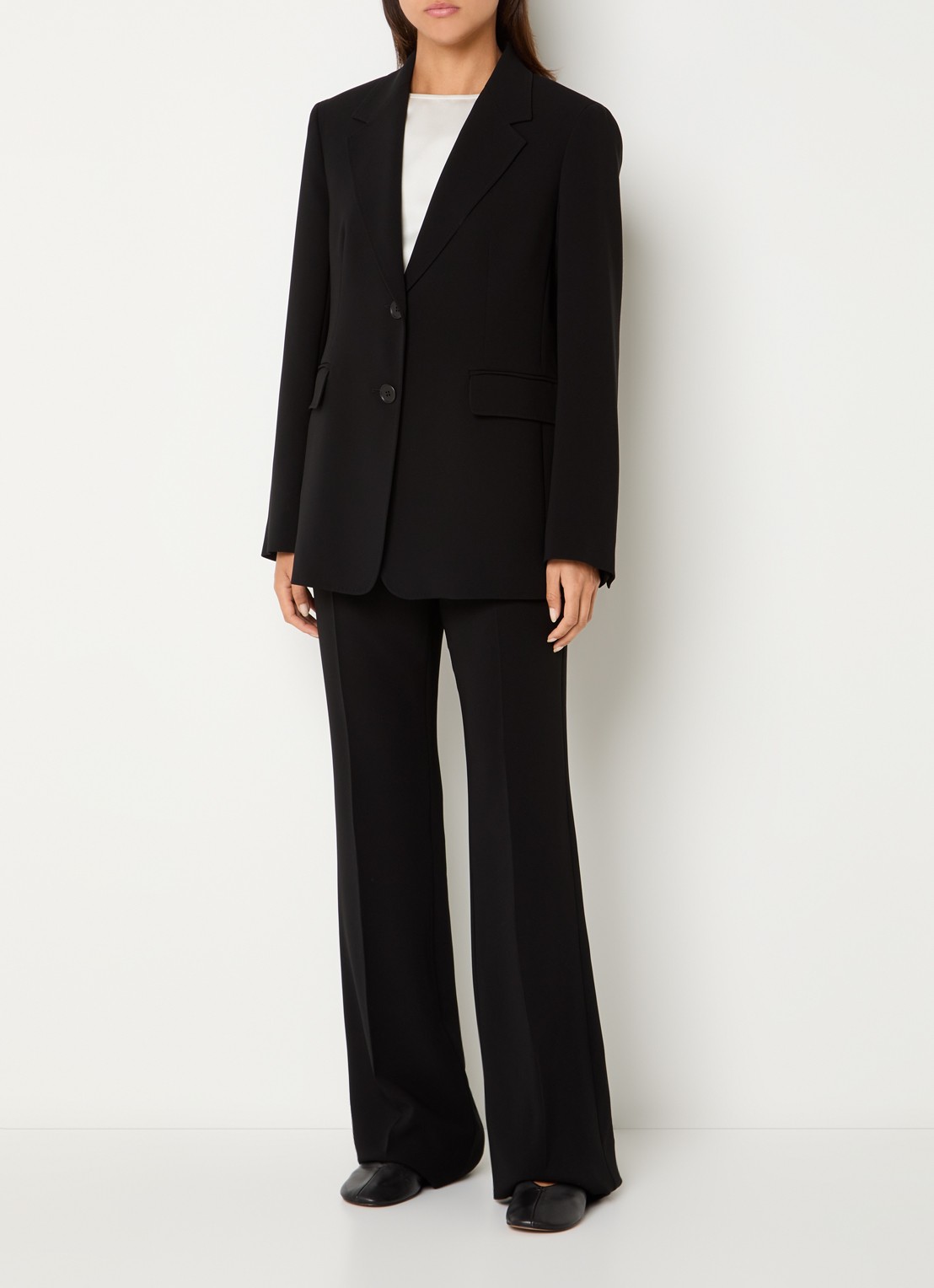Max Mara Oversized blazer met klepzakken - voorkant 4 zwart