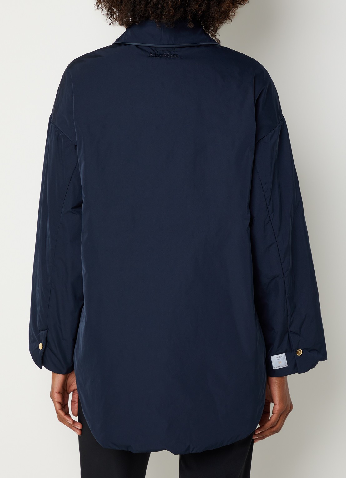 Max Mara Parka met steekzakken - achterkant 2 donkerblauw