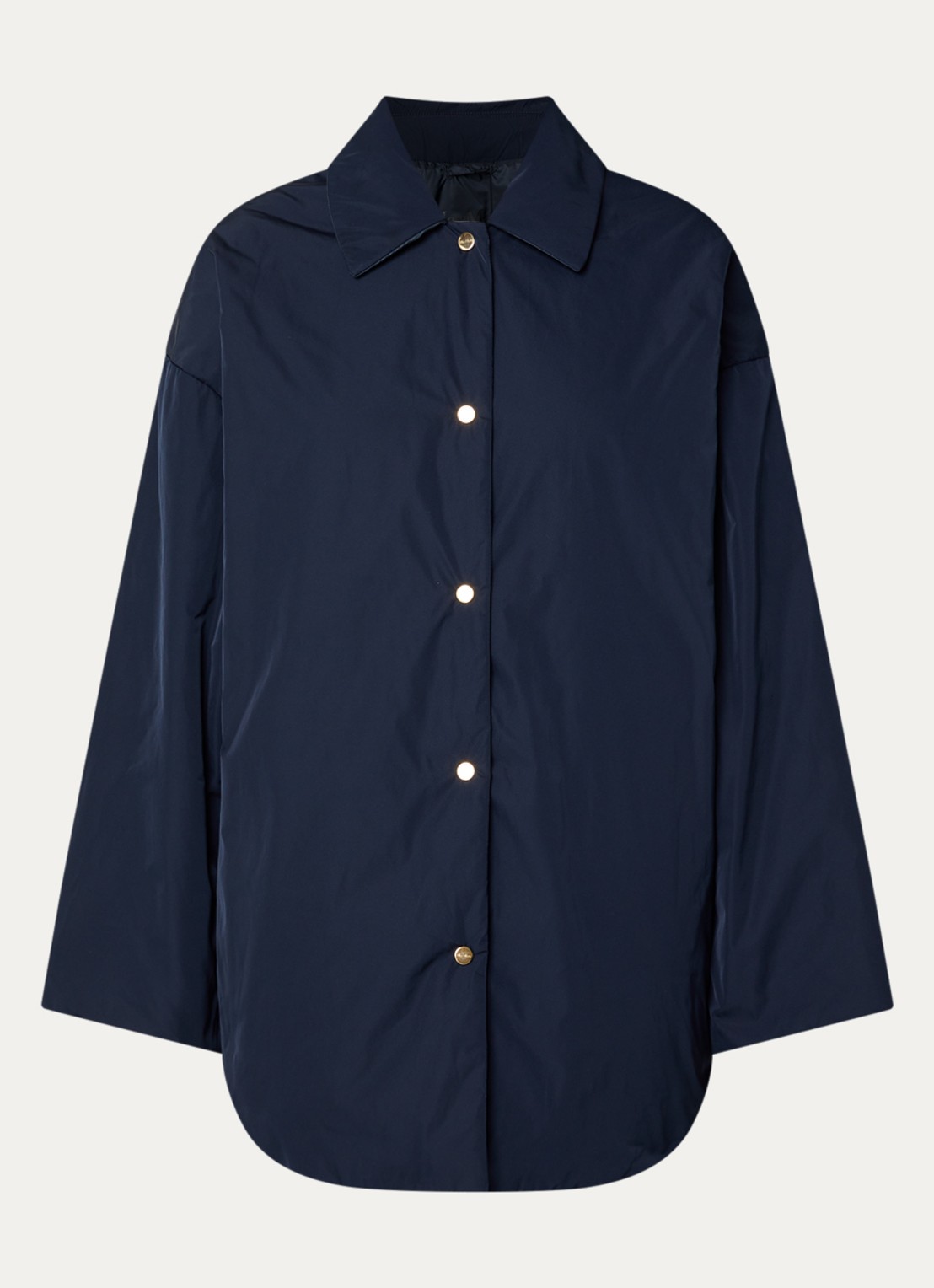 Max Mara Parka met steekzakken - voorkant 3 donkerblauw