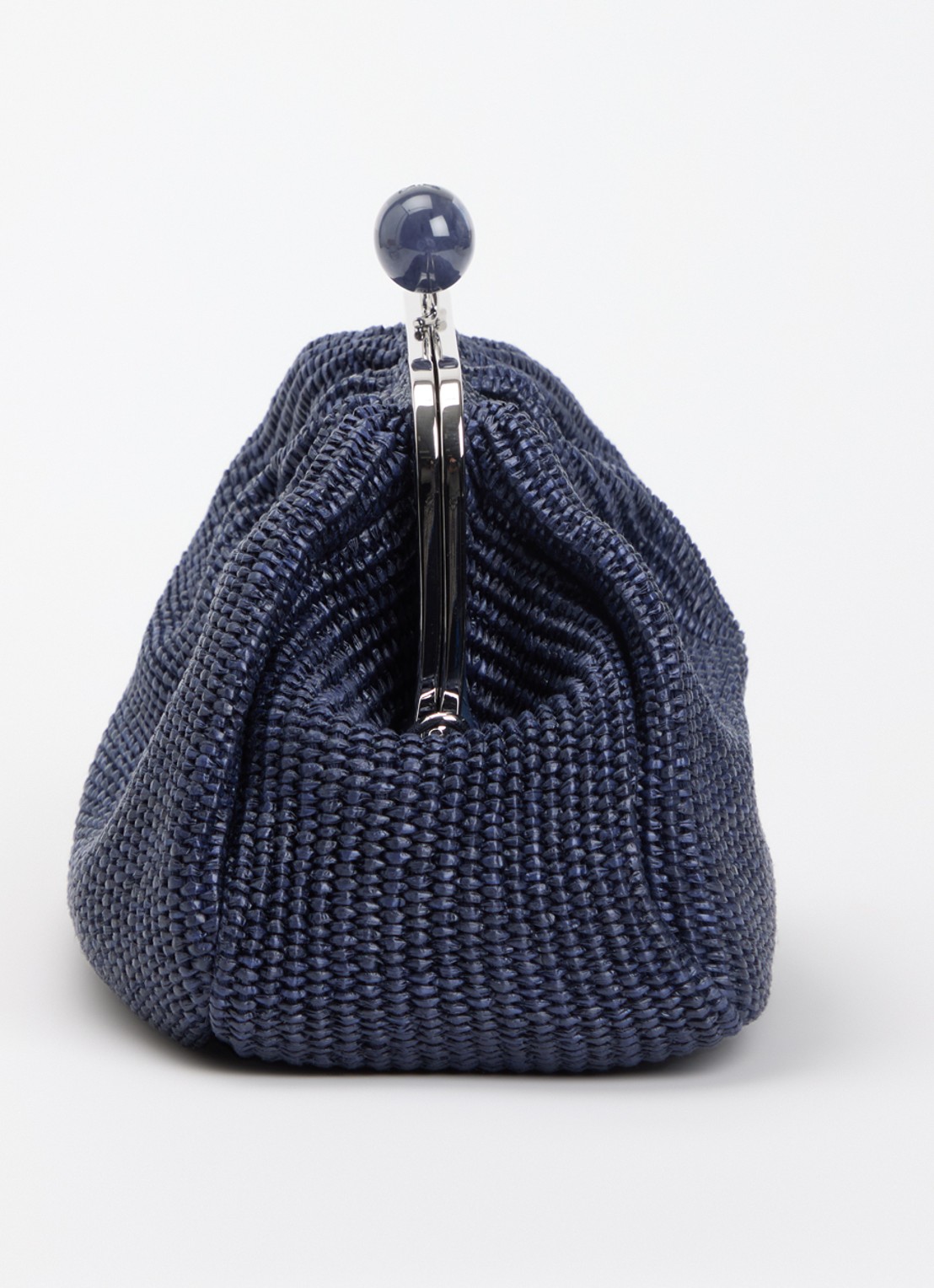 Max Mara Pasticcino clutch met gevlochten detail en afneembare schouderriem - detail 3 donkerblauw