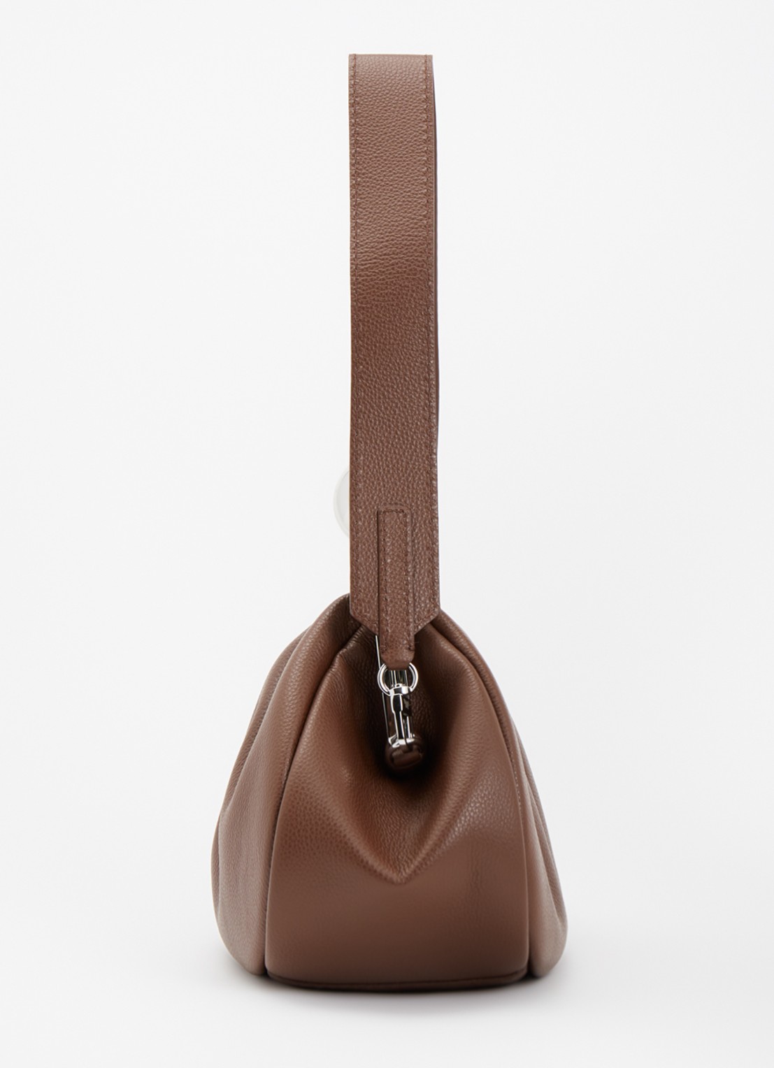 Max Mara Pasticcino handtas van leer met afneembare schouderriem - detail 3 bruin