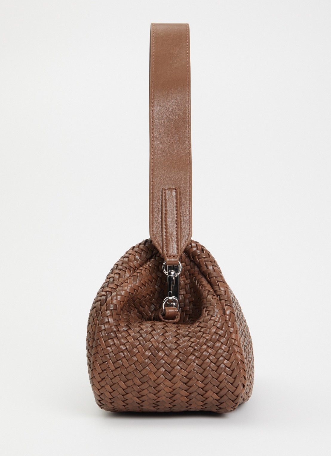 Max Mara Pasticcino M handtas van schapenleer met afneembare schouderriem - detail 3 bruin
