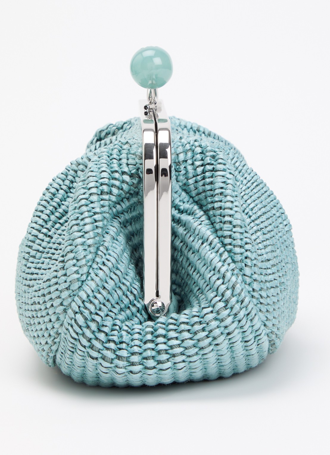 Max Mara Pasticcino Small clutch met gevlochten detail en afneembare schouderriem - detail 3 turquoise