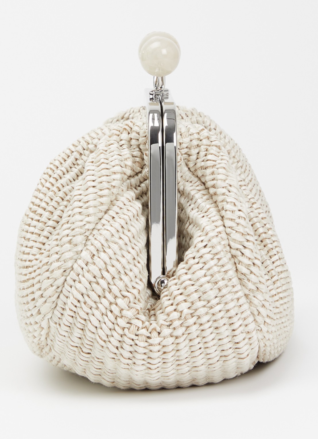 Max Mara Pasticcino Small clutch met gevlochten detail en afneembare schouderriem - detail 4 creme