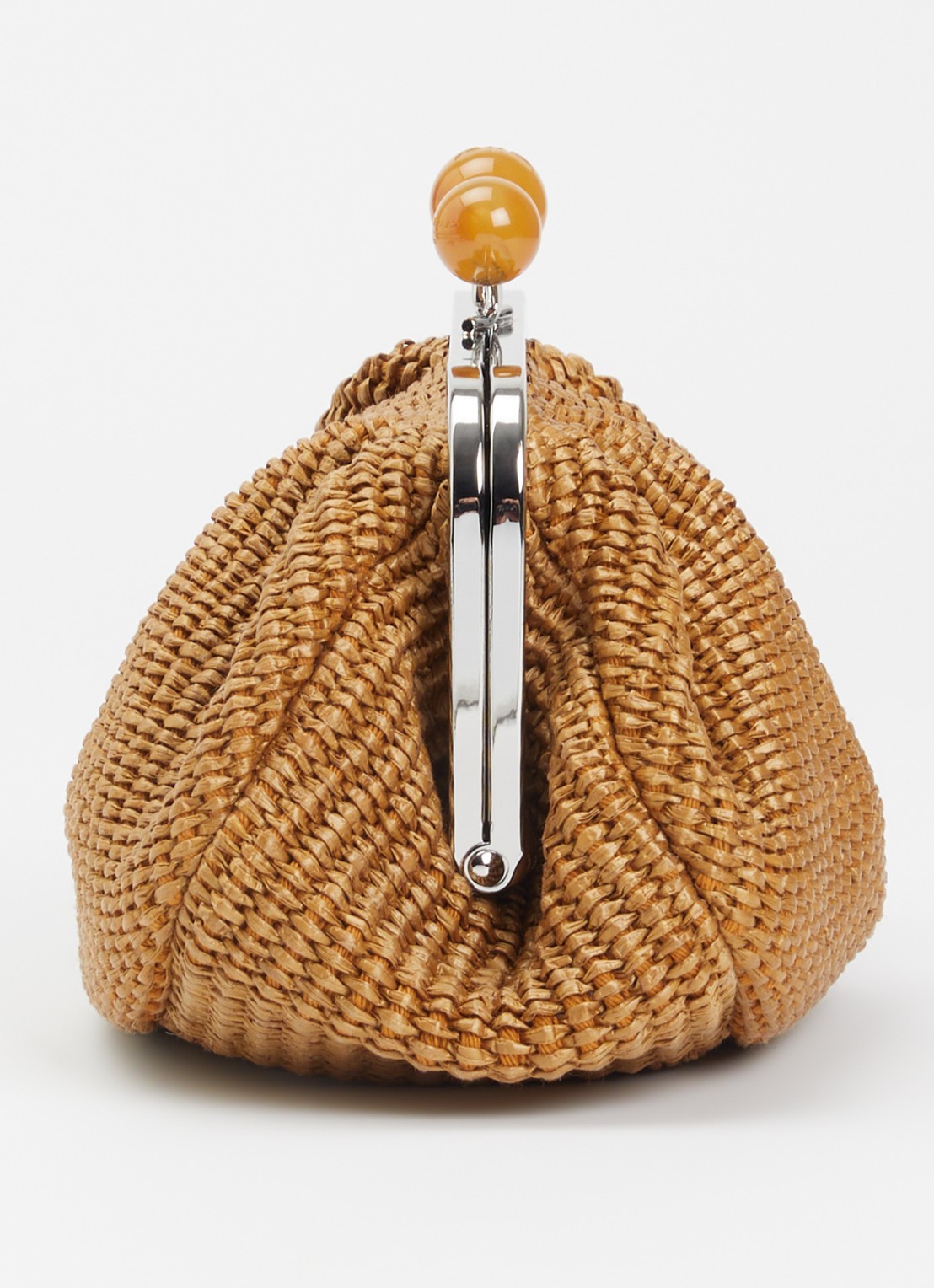 Max Mara Pasticcino Small clutch met gevlochten detail en afneembare schouderriem - detail 4 oranje