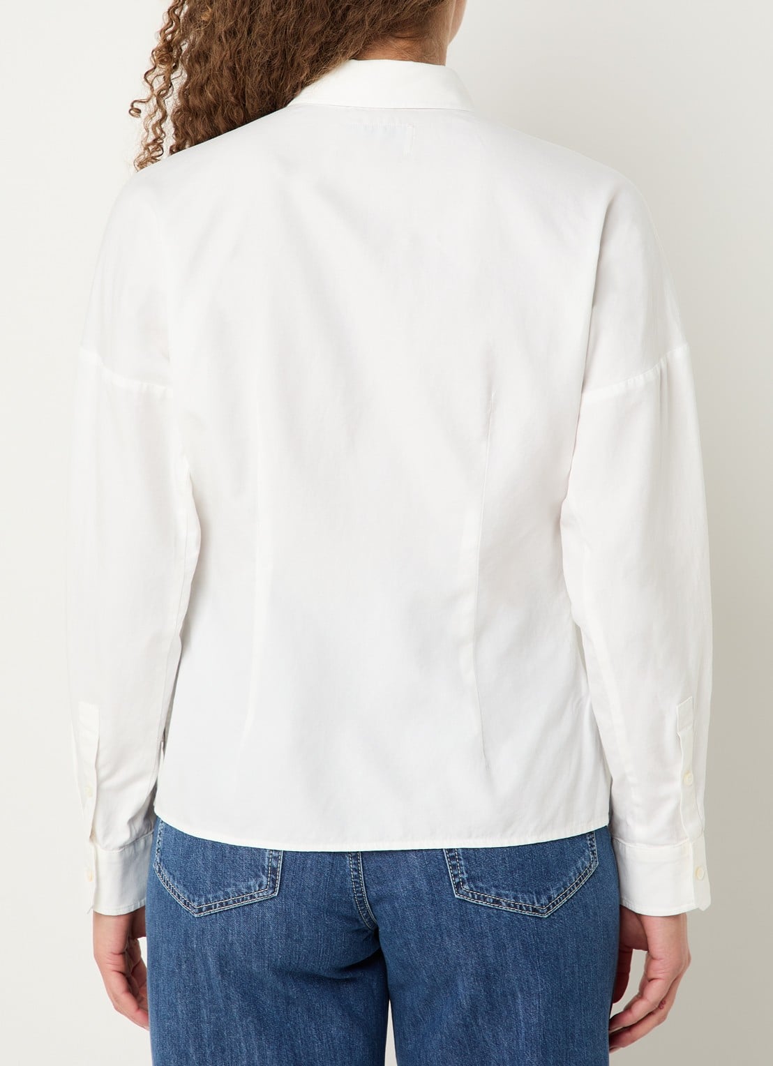 Max Mara Pesi blouse met borstzakken - achterkant wit