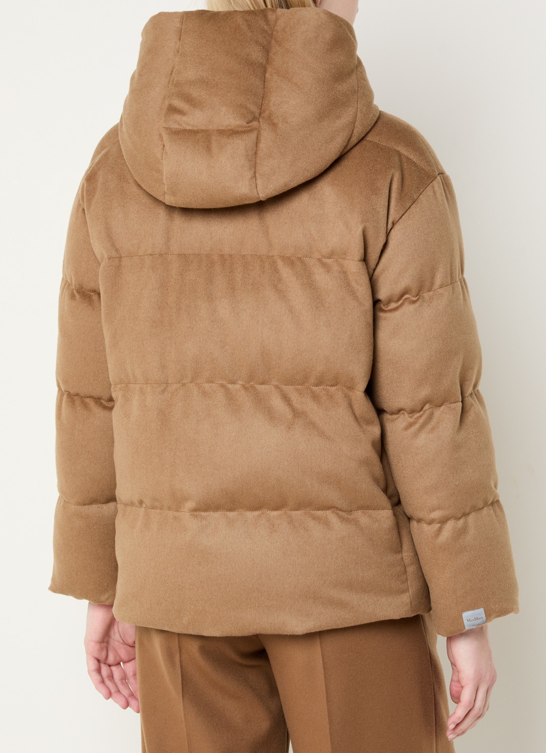 Max Mara Reversible pufferjack met capuchon - achterkant 2 camel