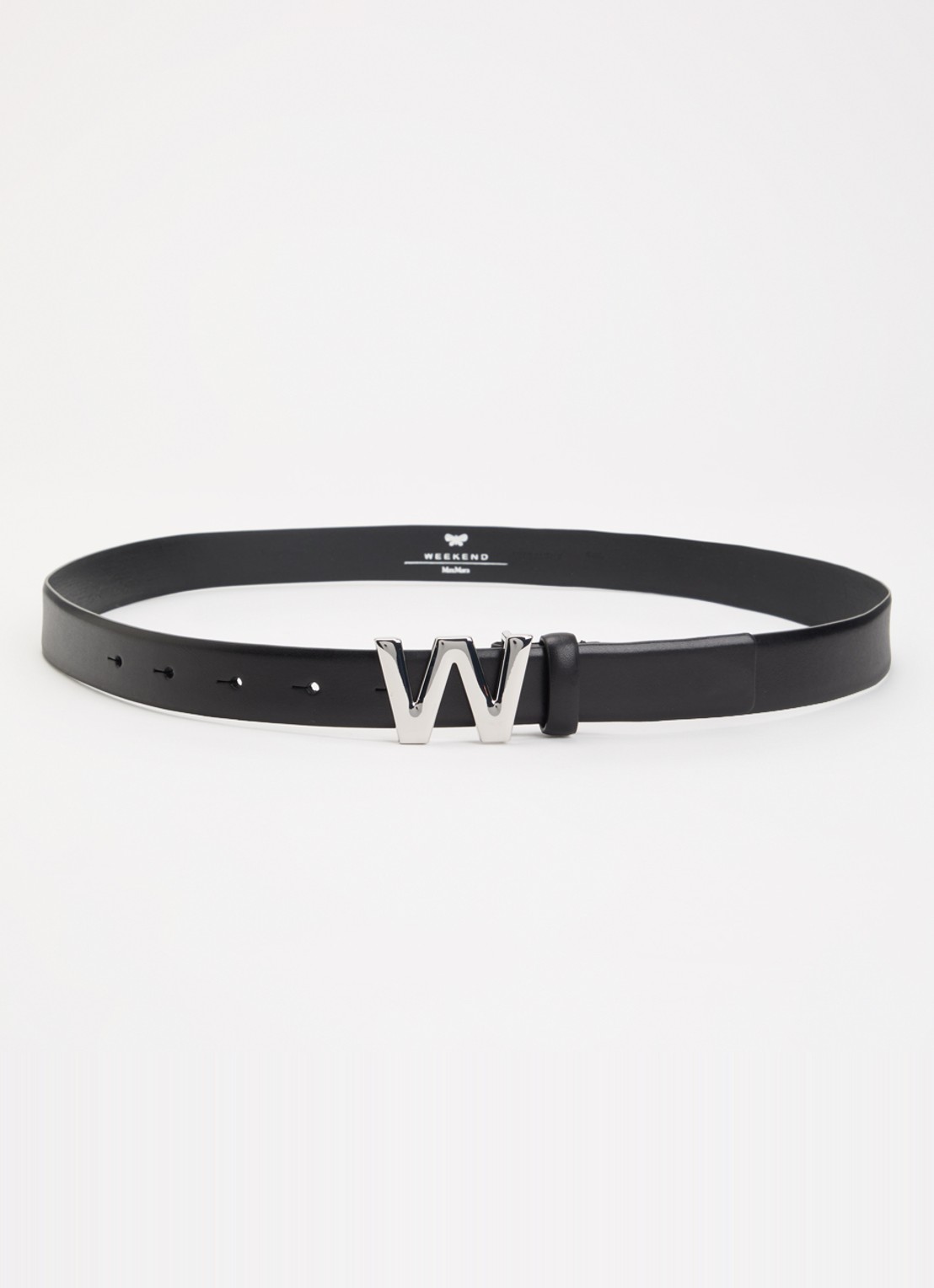 Max Mara Riem van leer - voorkant zwart