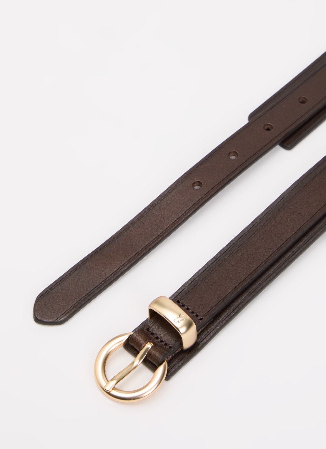 Max Mara Riem van leer - detail 2 donkerbruin