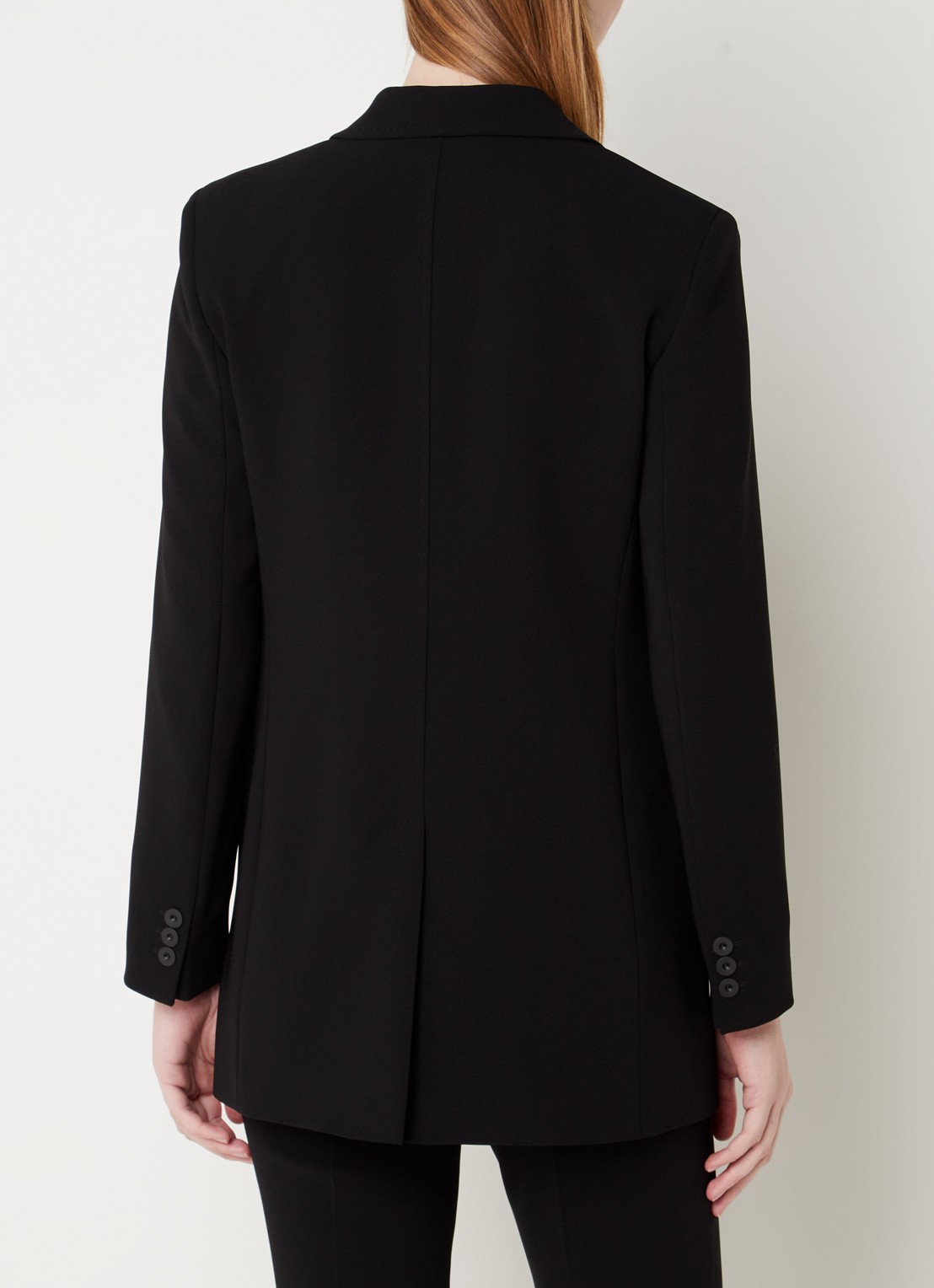 Max Mara Sagra longline blazer met klepzakken - achterkant 4 zwart