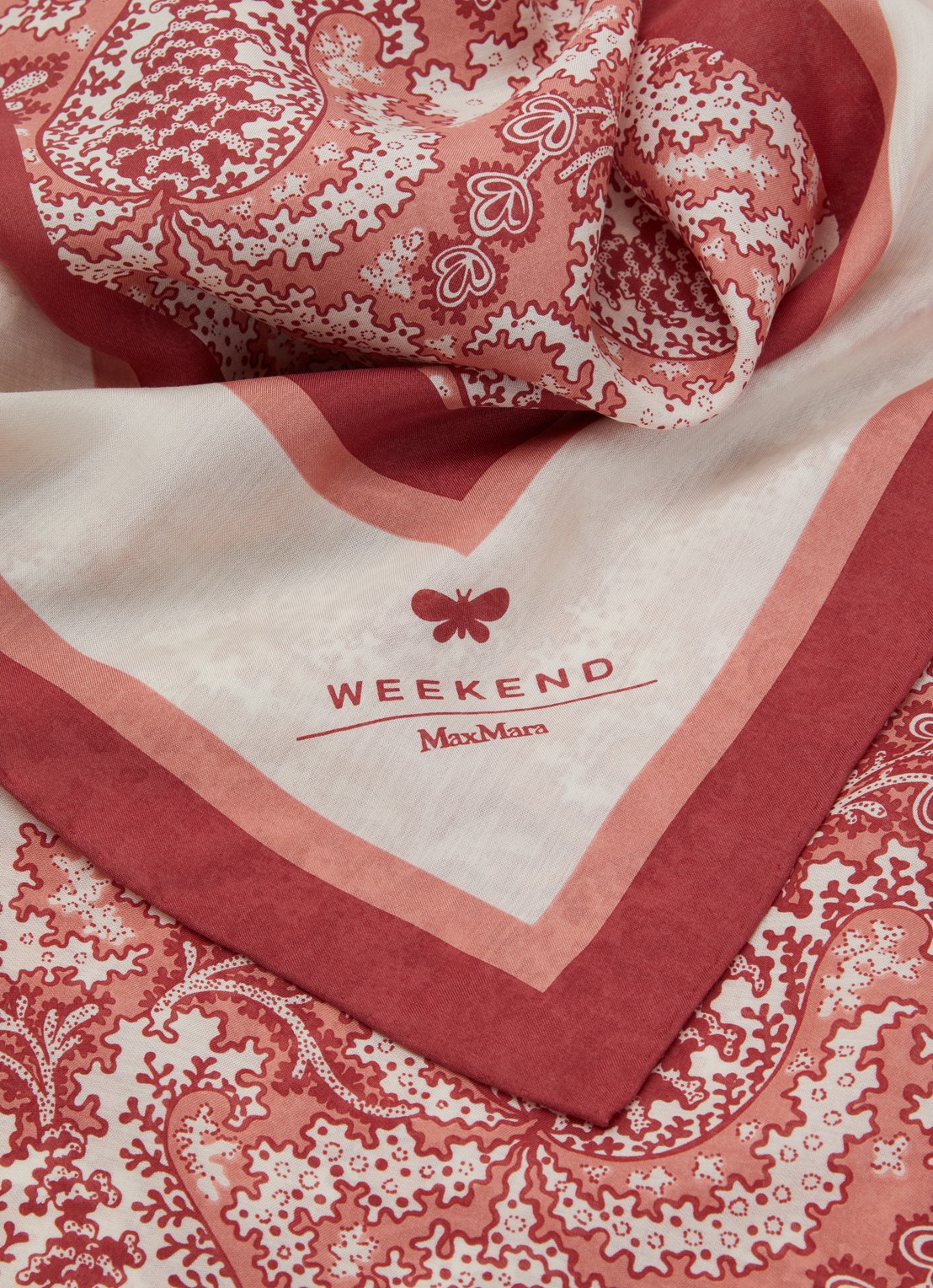 Max Mara Sarong met print - detail 2 oudroze