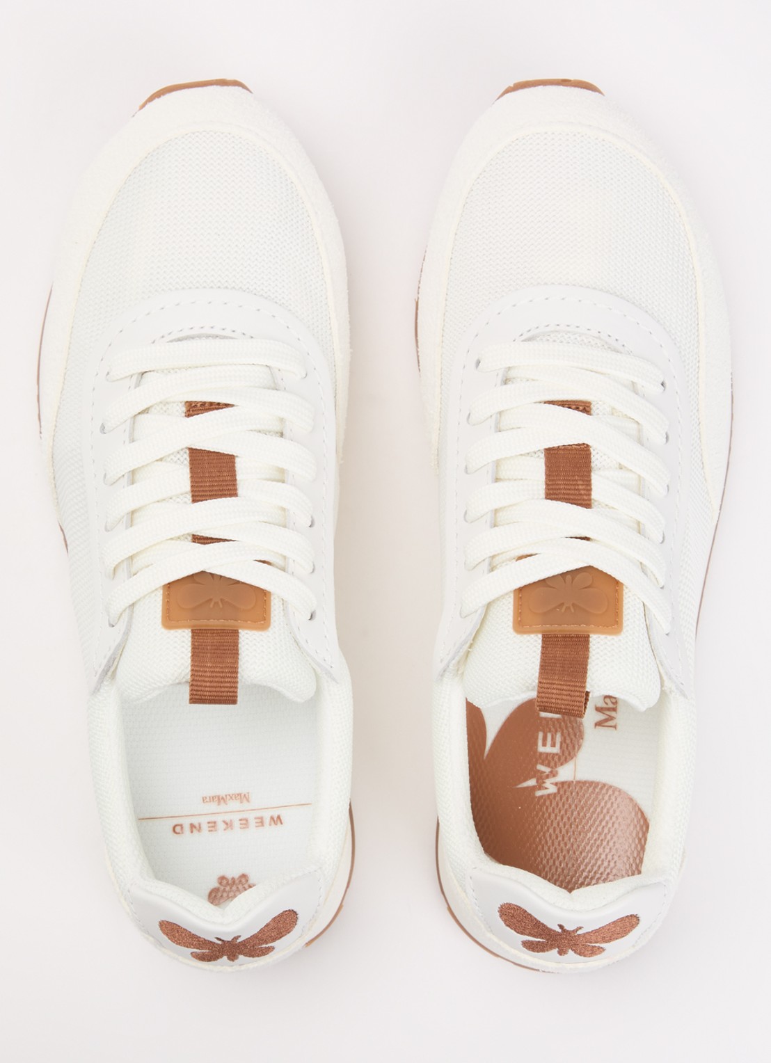 Max Mara Sneaker met details van suède - detail 3 wit