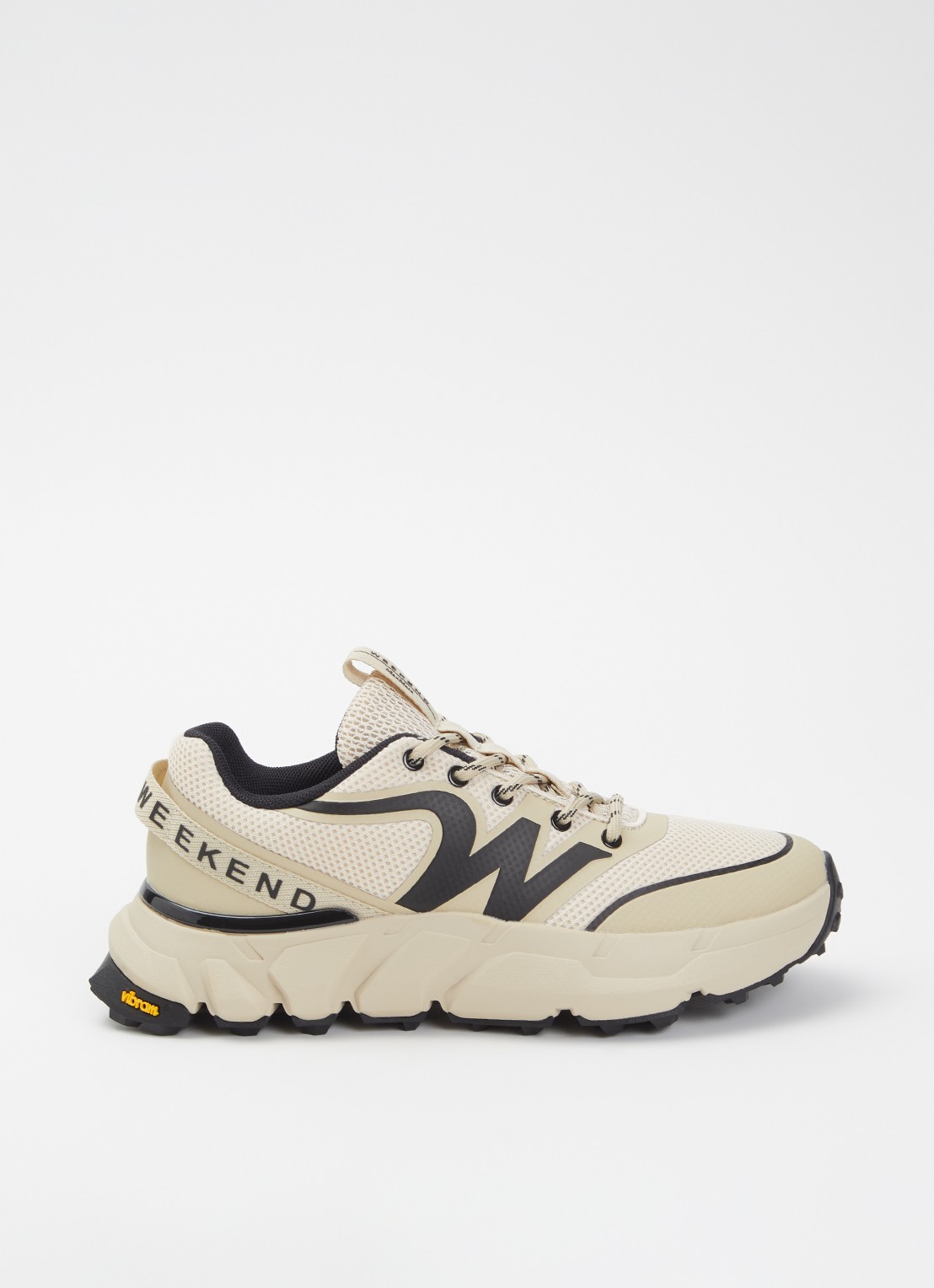 Max Mara Sneaker van mesh met logo - voorkant 5 beige