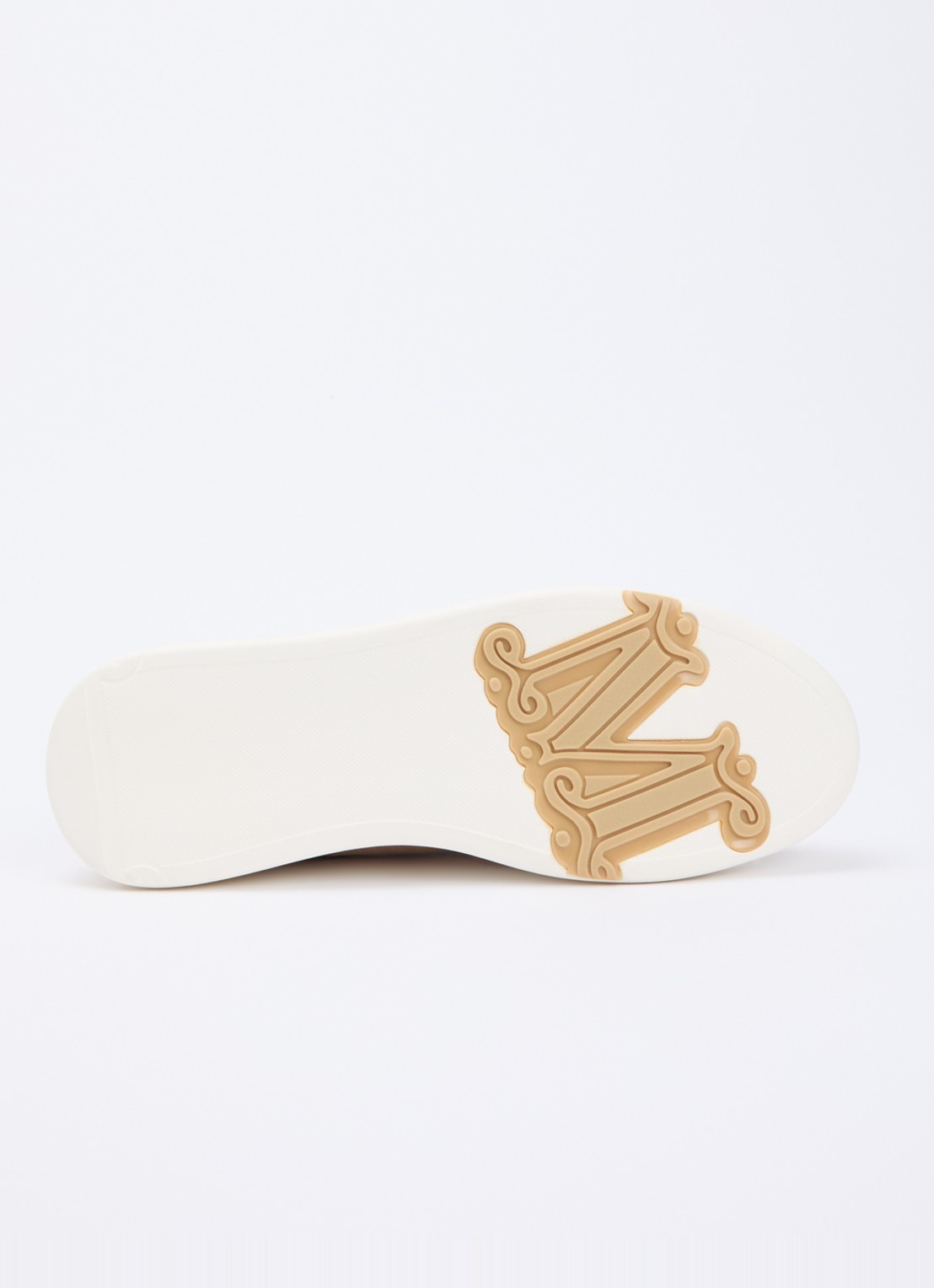 Max Mara Sneaker van suède met logo - detail 3 beige