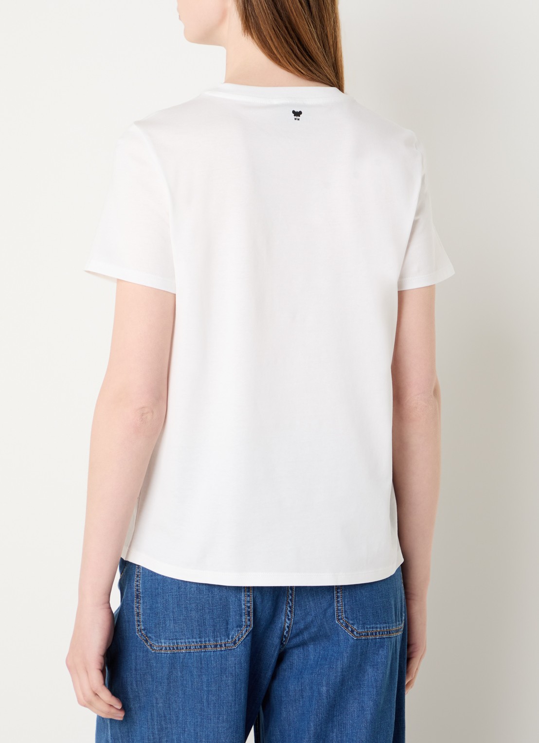 Max Mara T-shirt met logoprint - achterkant 2 wit