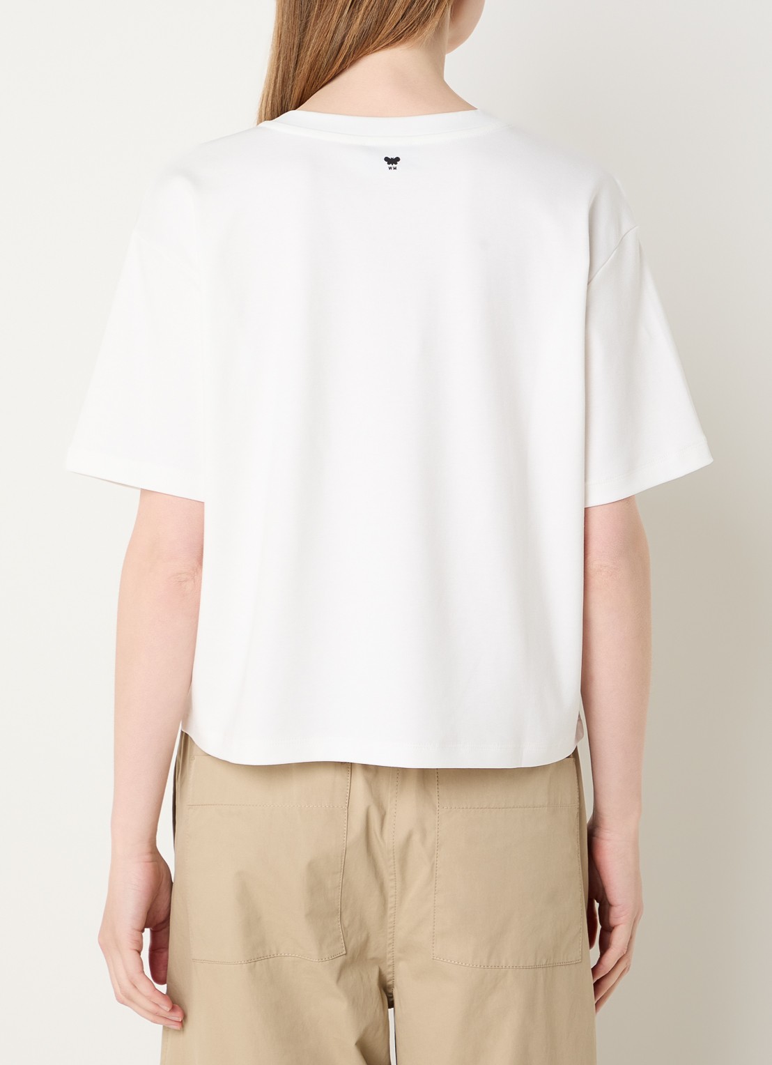 Max Mara T-shirt met logoprint - achterkant wit