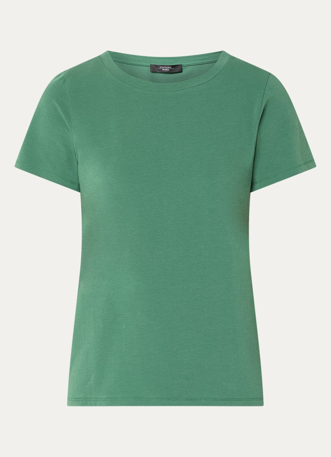 Max Mara T-shirt met ronde hals - voorkant donkergroen