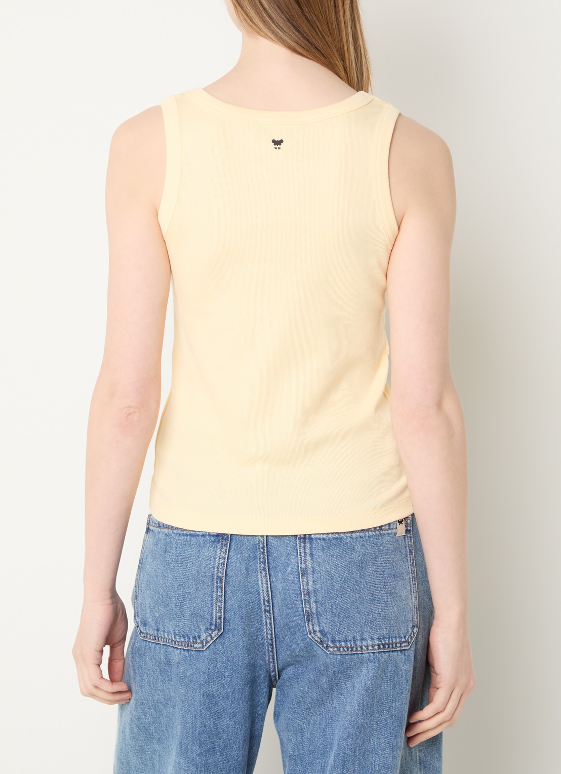 Max Mara Tank top met stretch - achterkant 4 lichtgeel