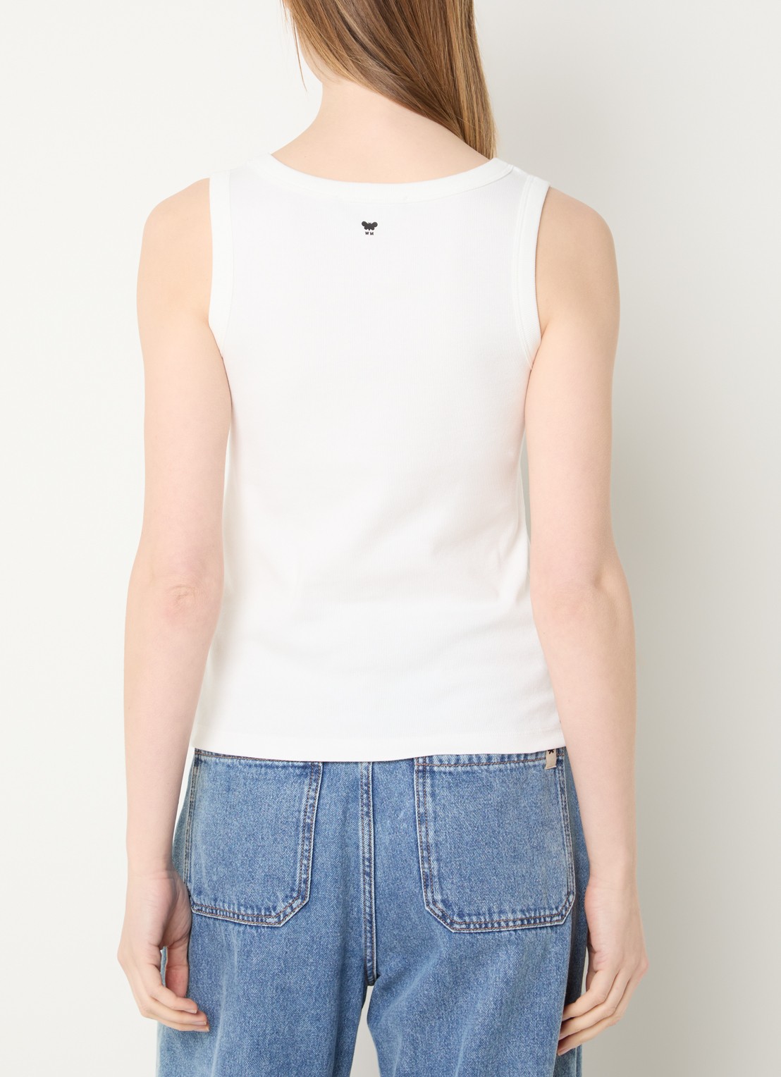 Max Mara Tank top met stretch - achterkant wit