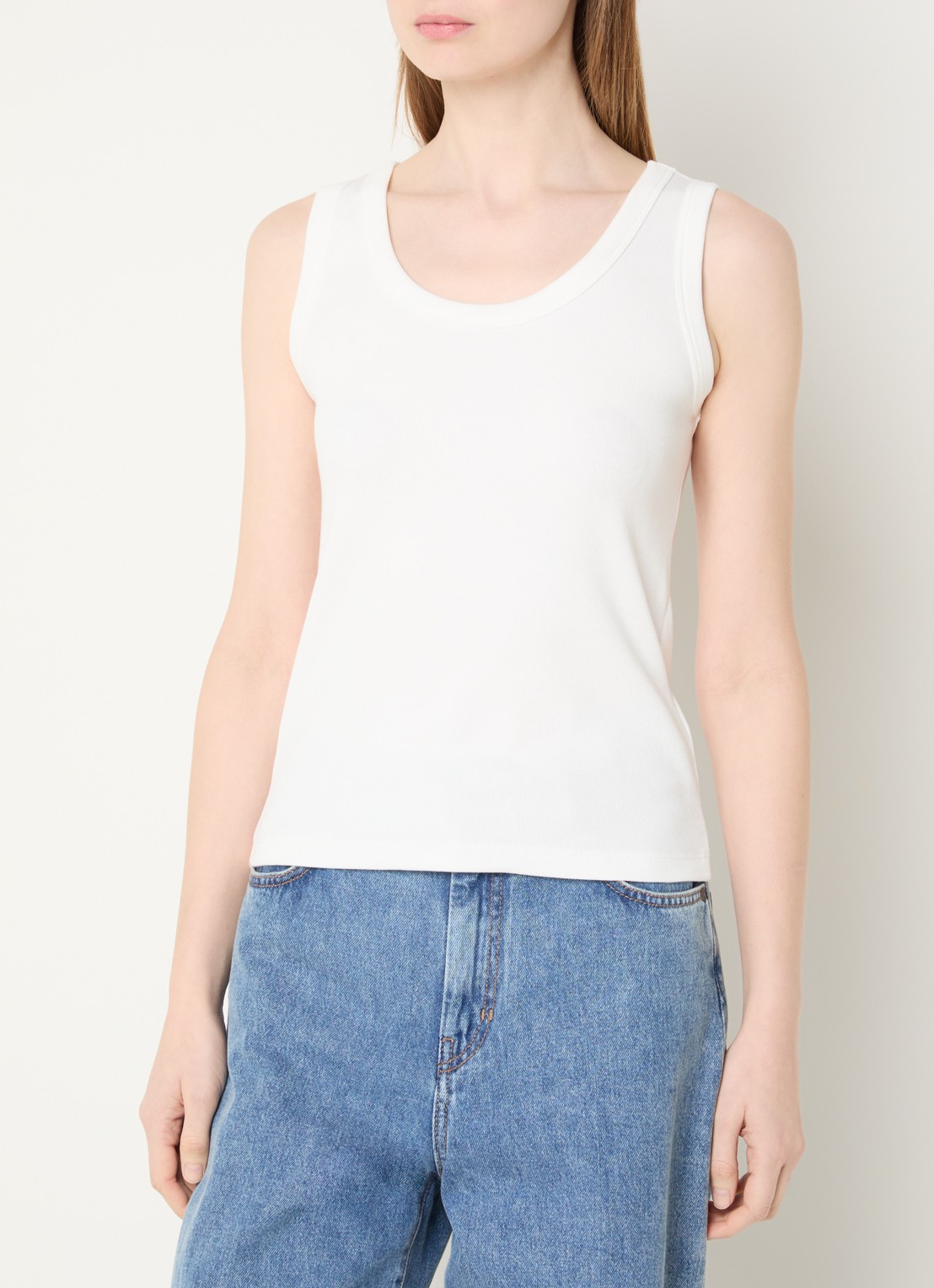 Max Mara Tank top met stretch - detail 4 wit