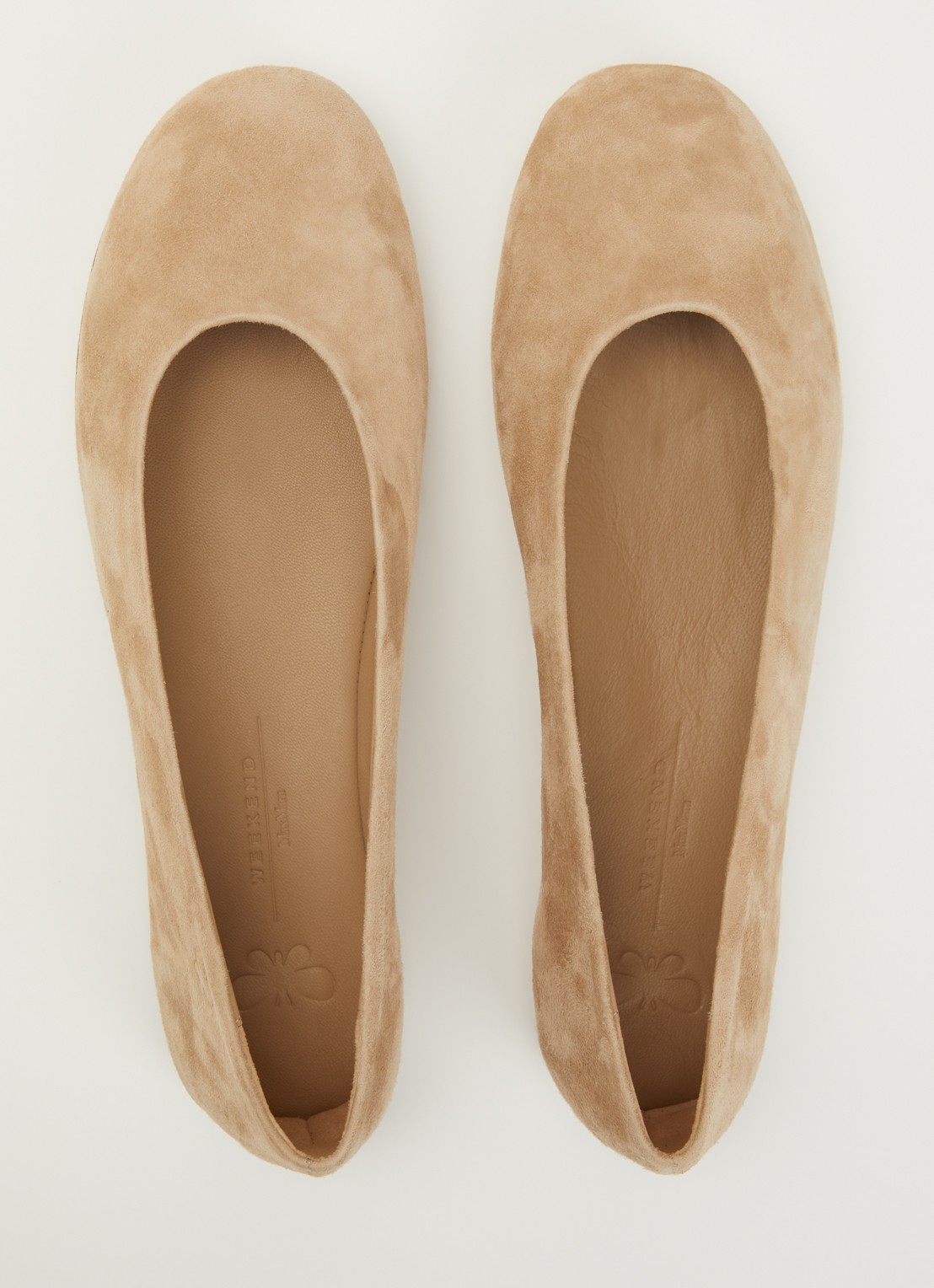 Max Mara Todi ballerina van suède  - detail 4 donkerbeige