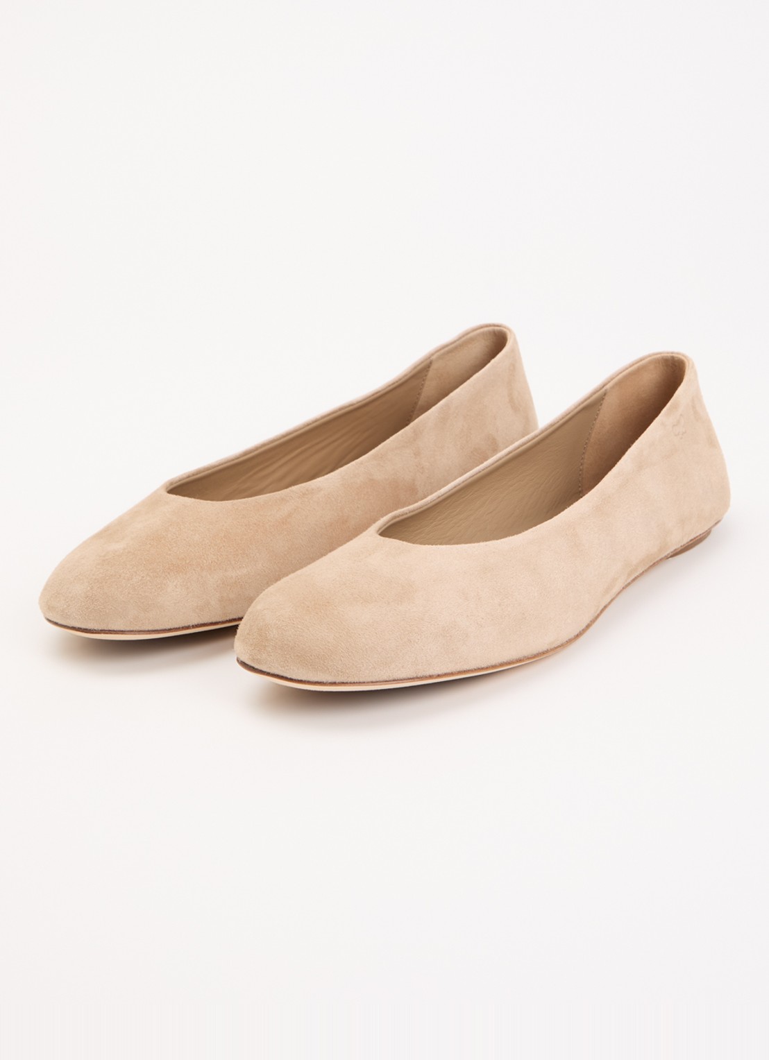 Max Mara Todi ballerina van suède  - detail 6 donkerbeige