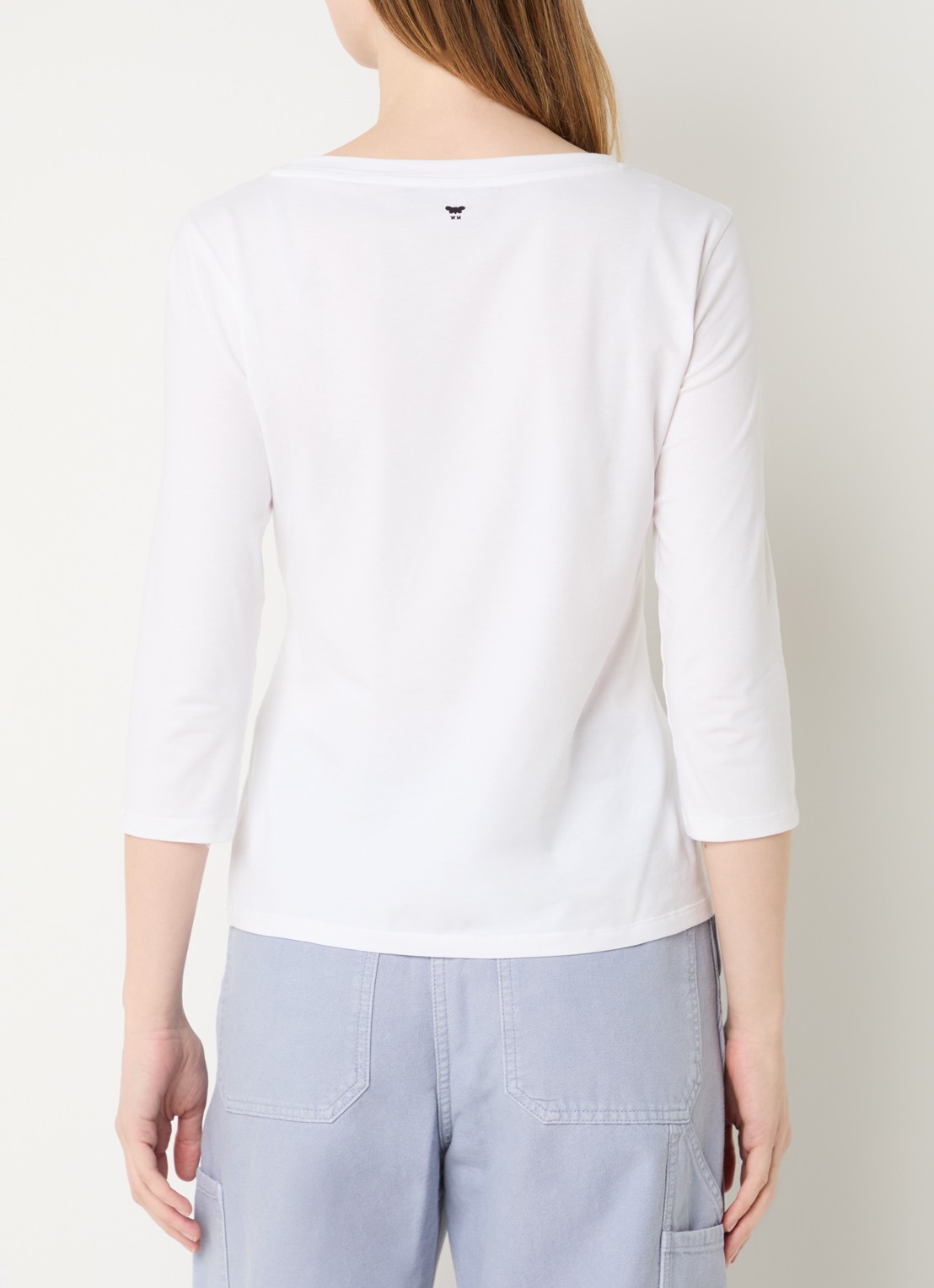 Max Mara Top met ronde hals - achterkant 4 wit