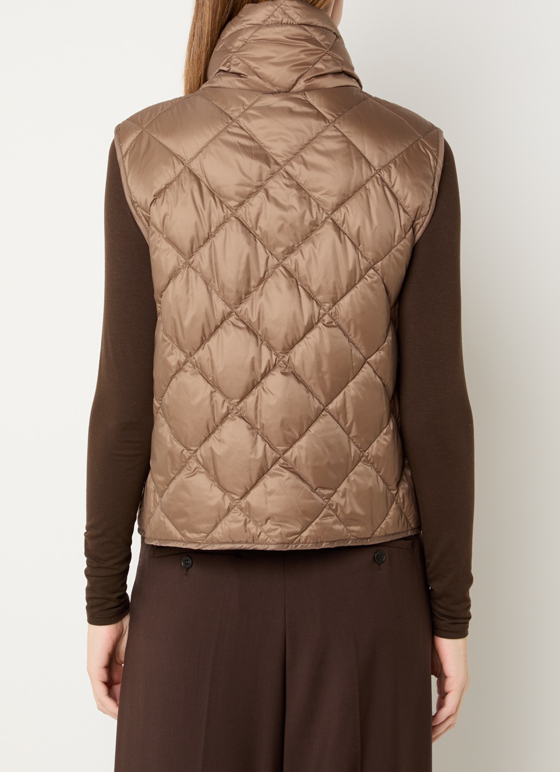 Max Mara Tregic bodywarmer met quilt patroon - achterkant 3 camel