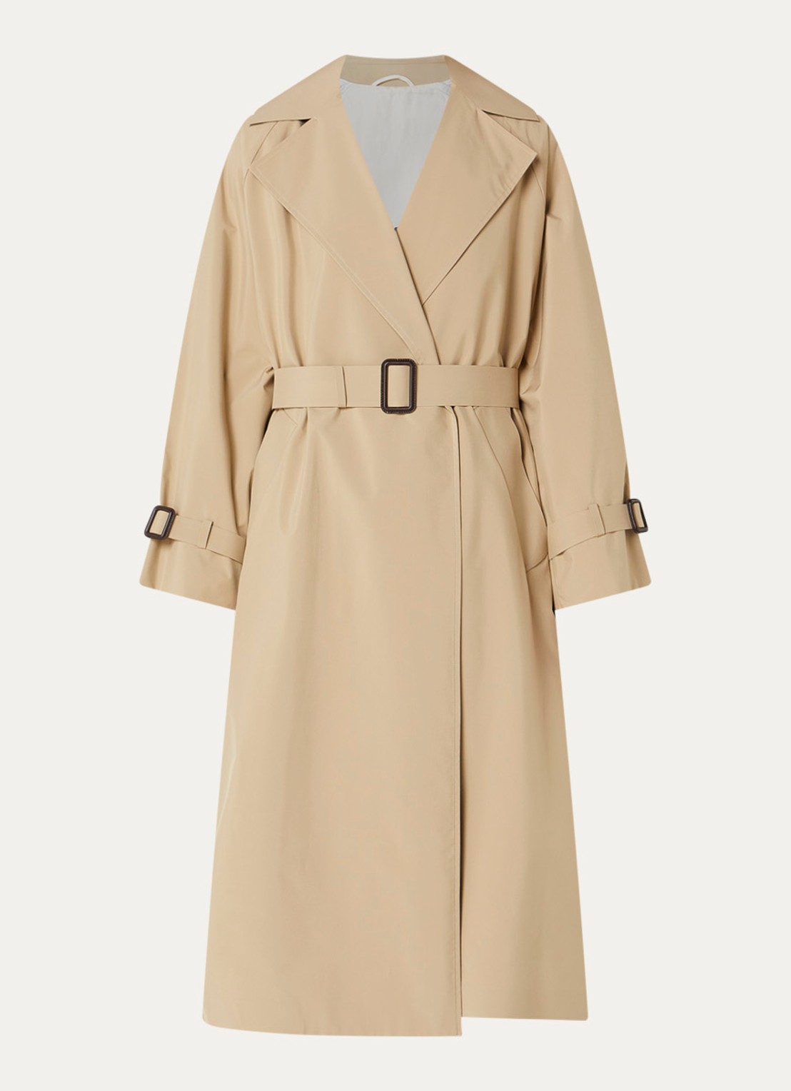 Max Mara Trenchcoat met strikceintuur - voorkant 3 beige