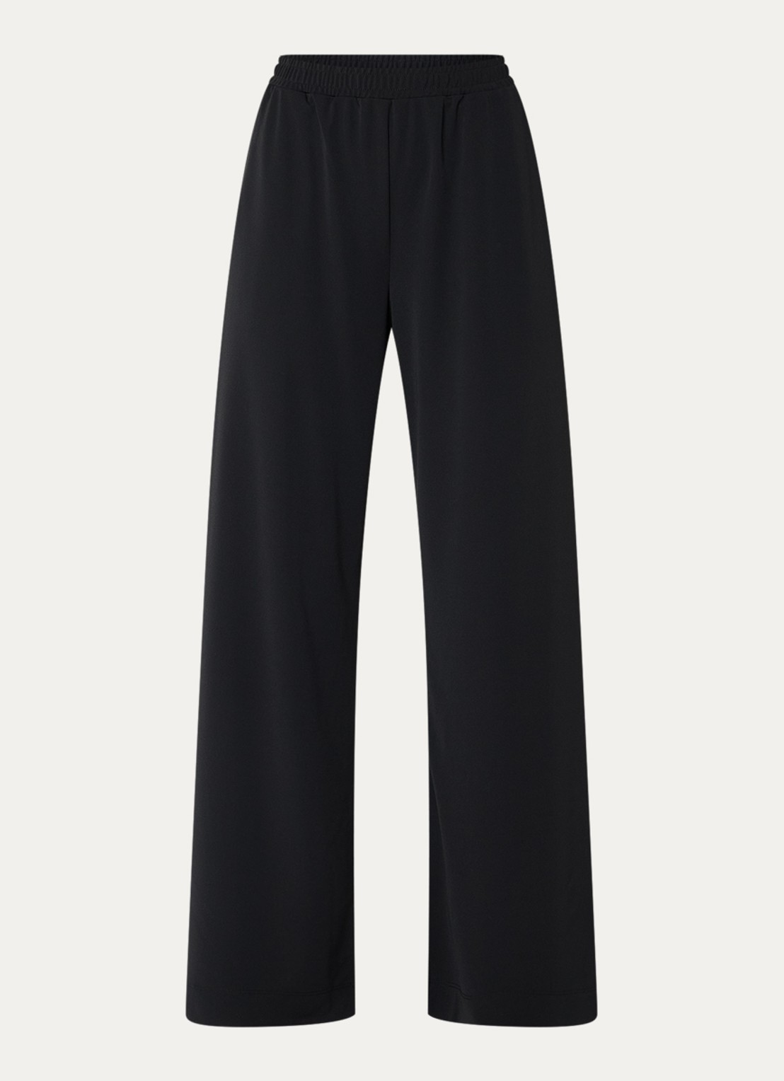 Max Mara Veles mid waist loose fit pantalon van jersey - voorkant 3 zwart