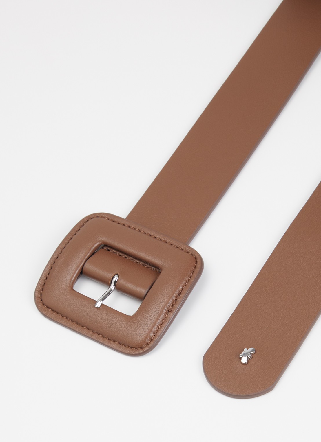 Max Mara Wkabrio riem van leer - detail bruin